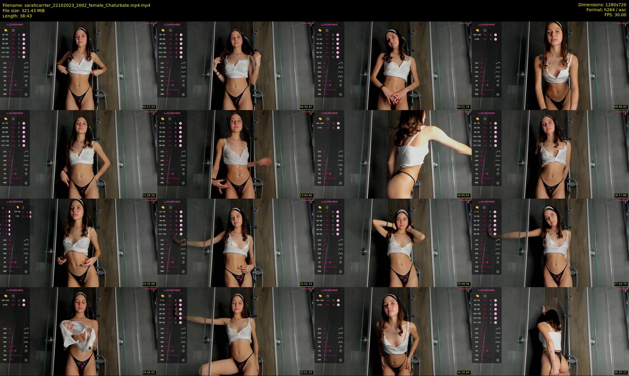 sarahcarrter — 39 minute Chaturbate female cam show recording, 720p, Oct 22, 2023