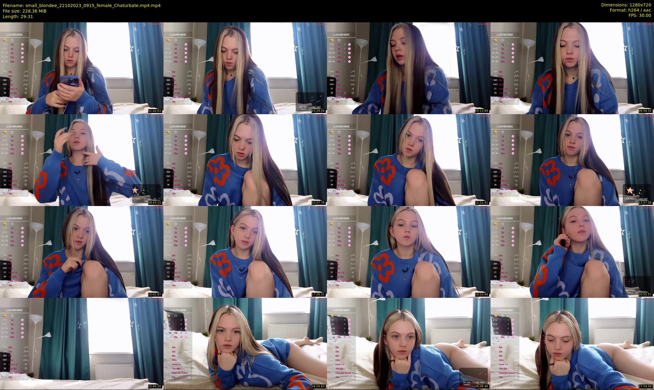 small_blondee — 30 minute Chaturbate female cam show recording, 720p, Oct 22, 2023