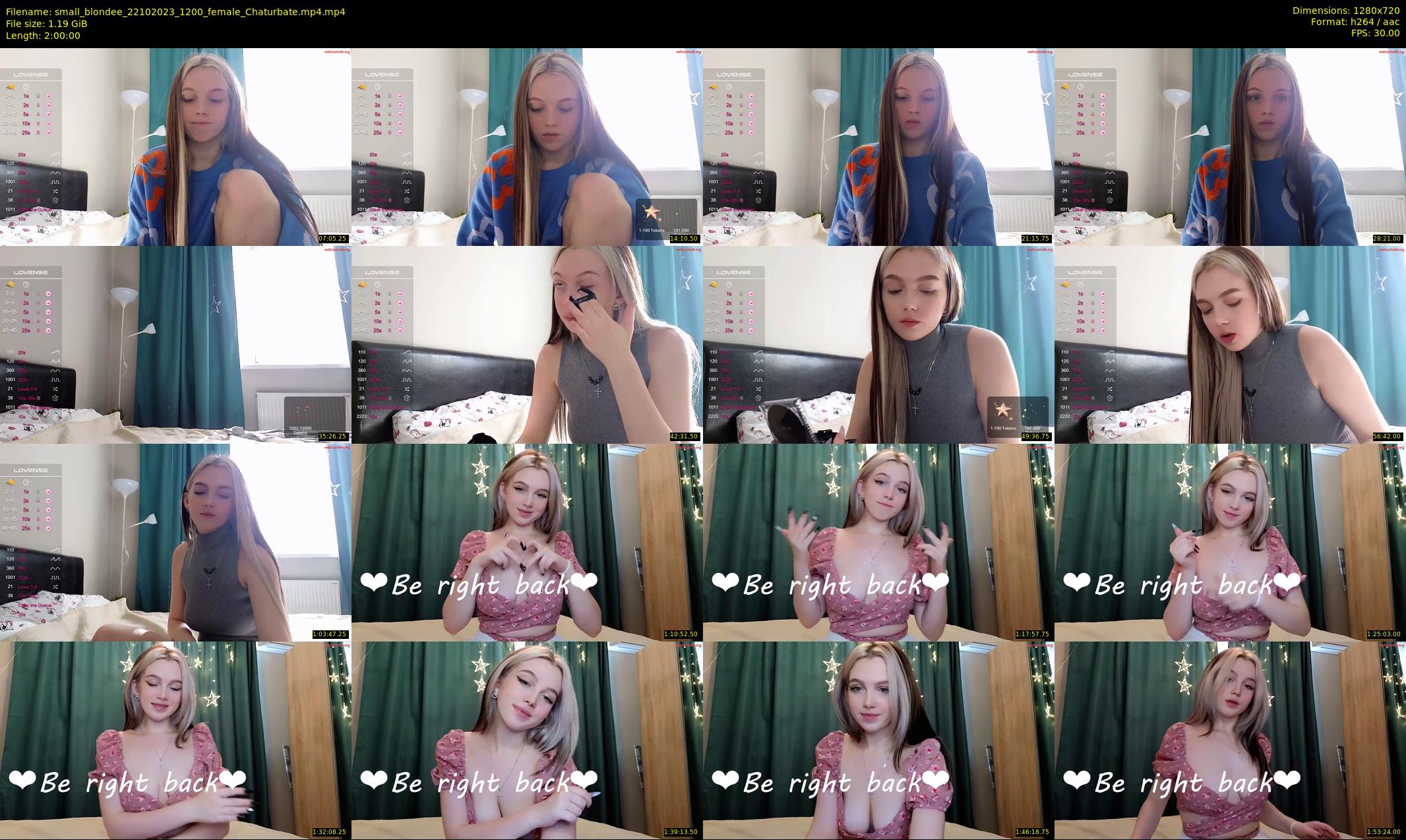 small_blondee — 120 minute Chaturbate female cam show recording, 720p, Oct 22, 2023