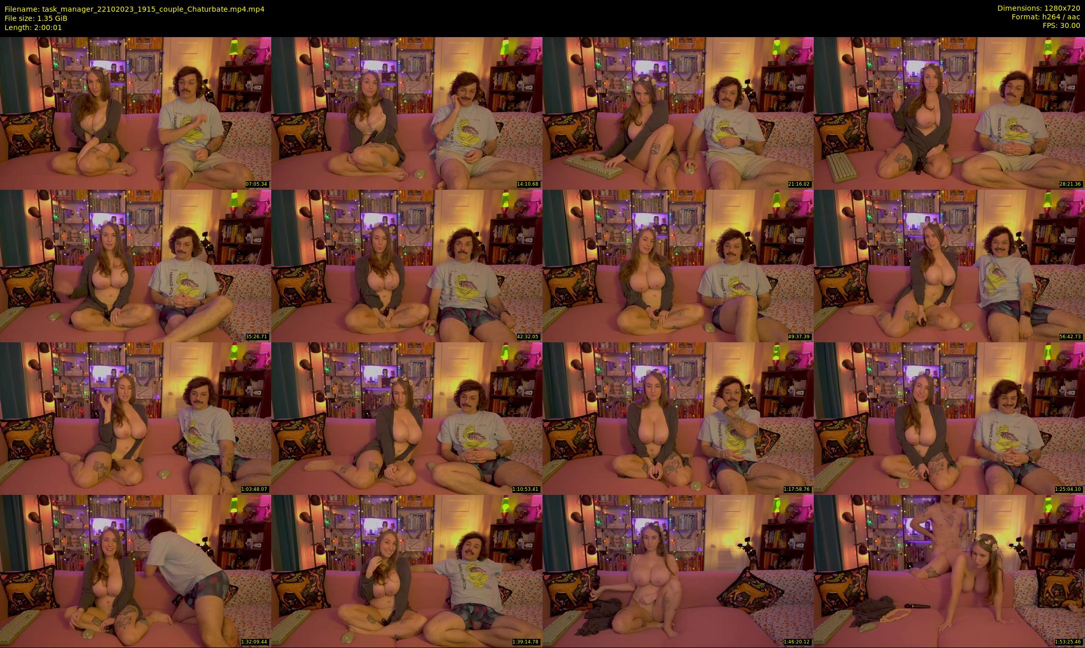 task_manager — 121 minute Chaturbate couple cam show recording, 720p, Oct 22, 2023