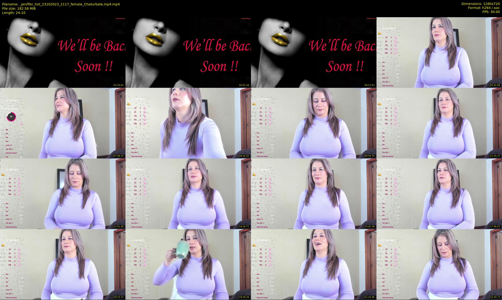 _jeniffer_hot — 25 minute Chaturbate female cam show recording, 720p, Oct 23, 2023