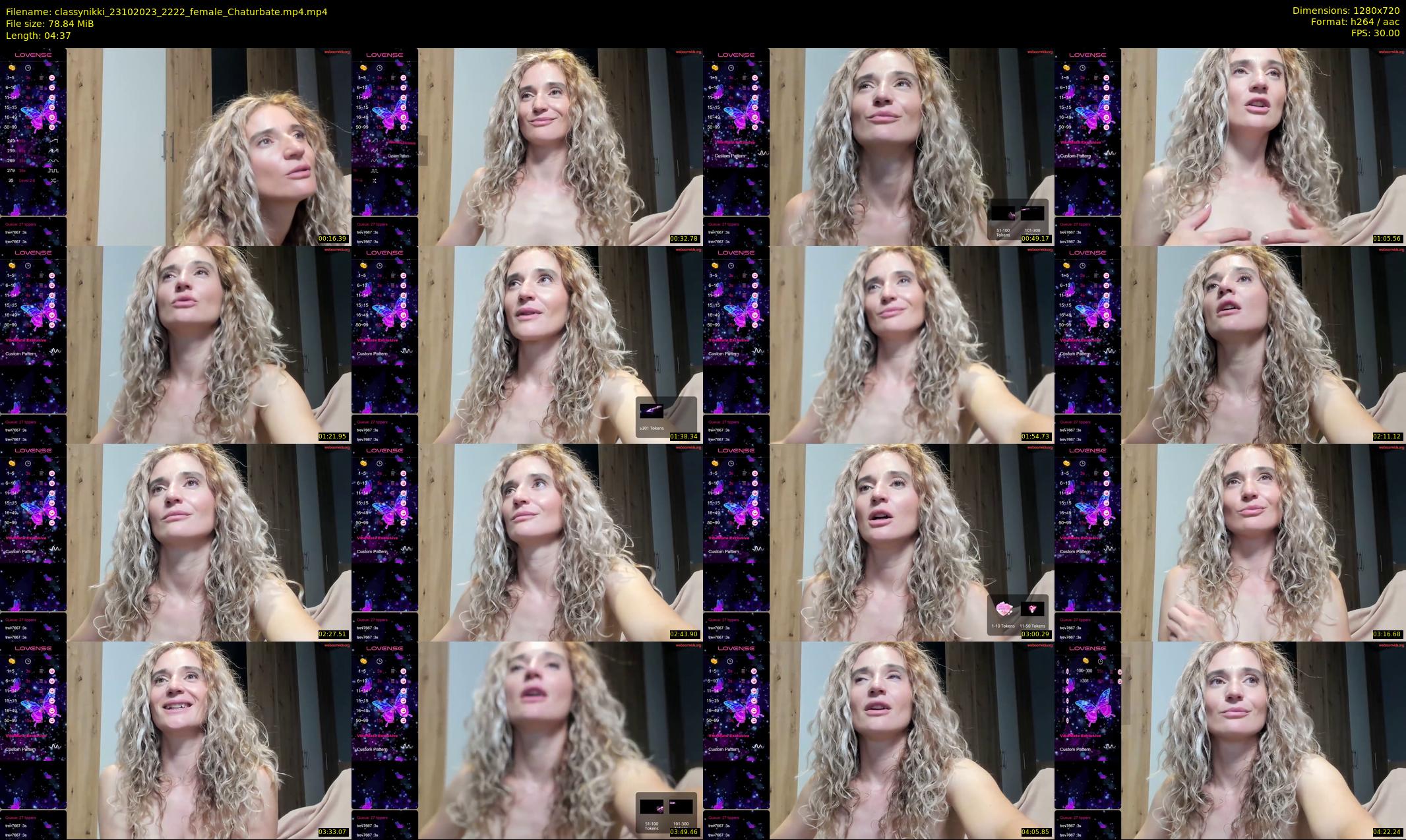 classynikki — 5 minute Chaturbate female cam show recording, 720p, Oct 23, 2023