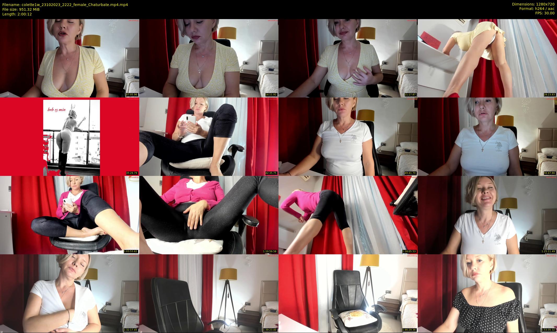 colette1w — 121 minute Chaturbate female cam show recording, 720p, Oct 23, 2023