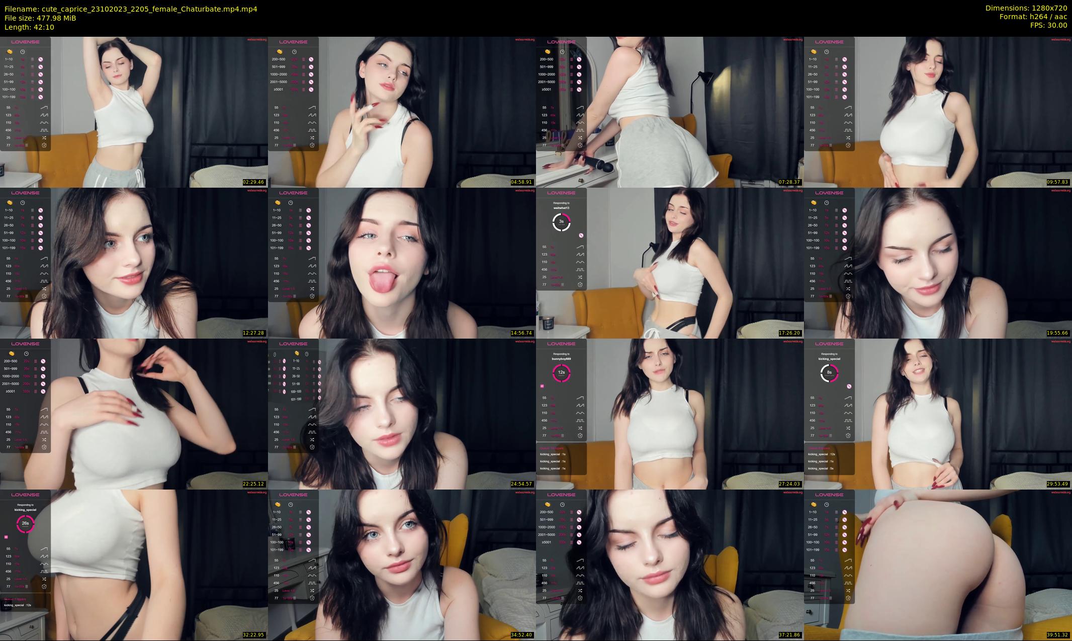 cute_caprice — 43 minute Chaturbate female cam show recording, 720p, Oct 23, 2023