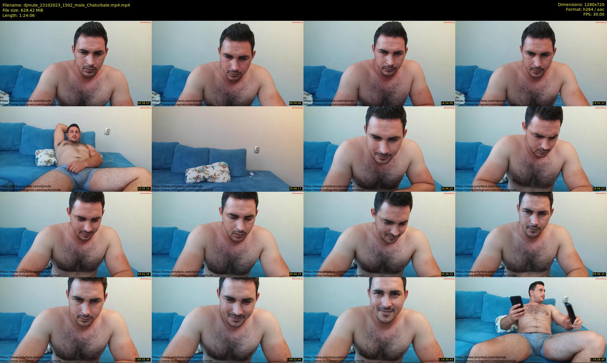 djmute — 85 minute Chaturbate male cam show recording, 720p, Oct 23, 2023