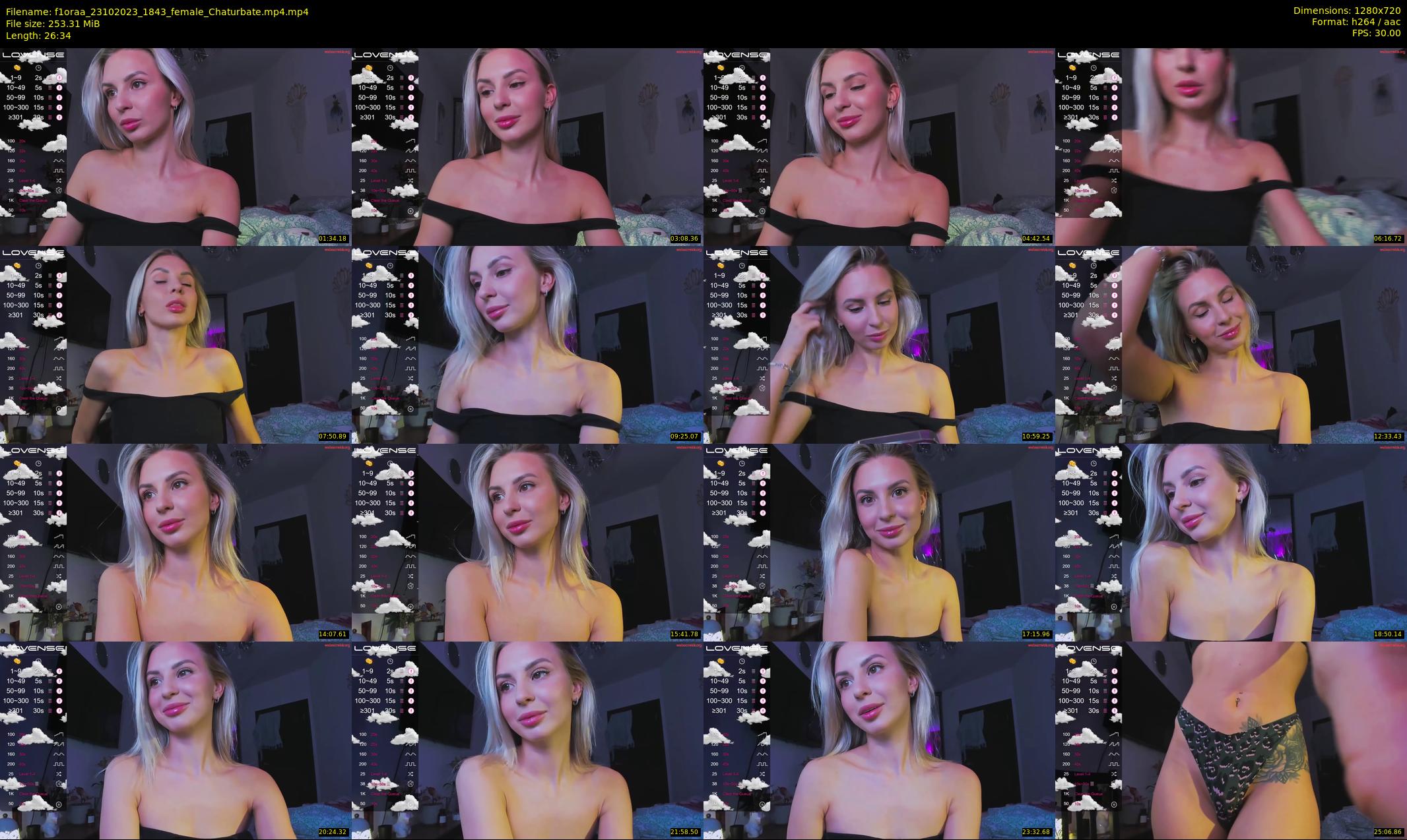 f1oraa — 27 minute Chaturbate female cam show recording, 720p, Oct 23, 2023