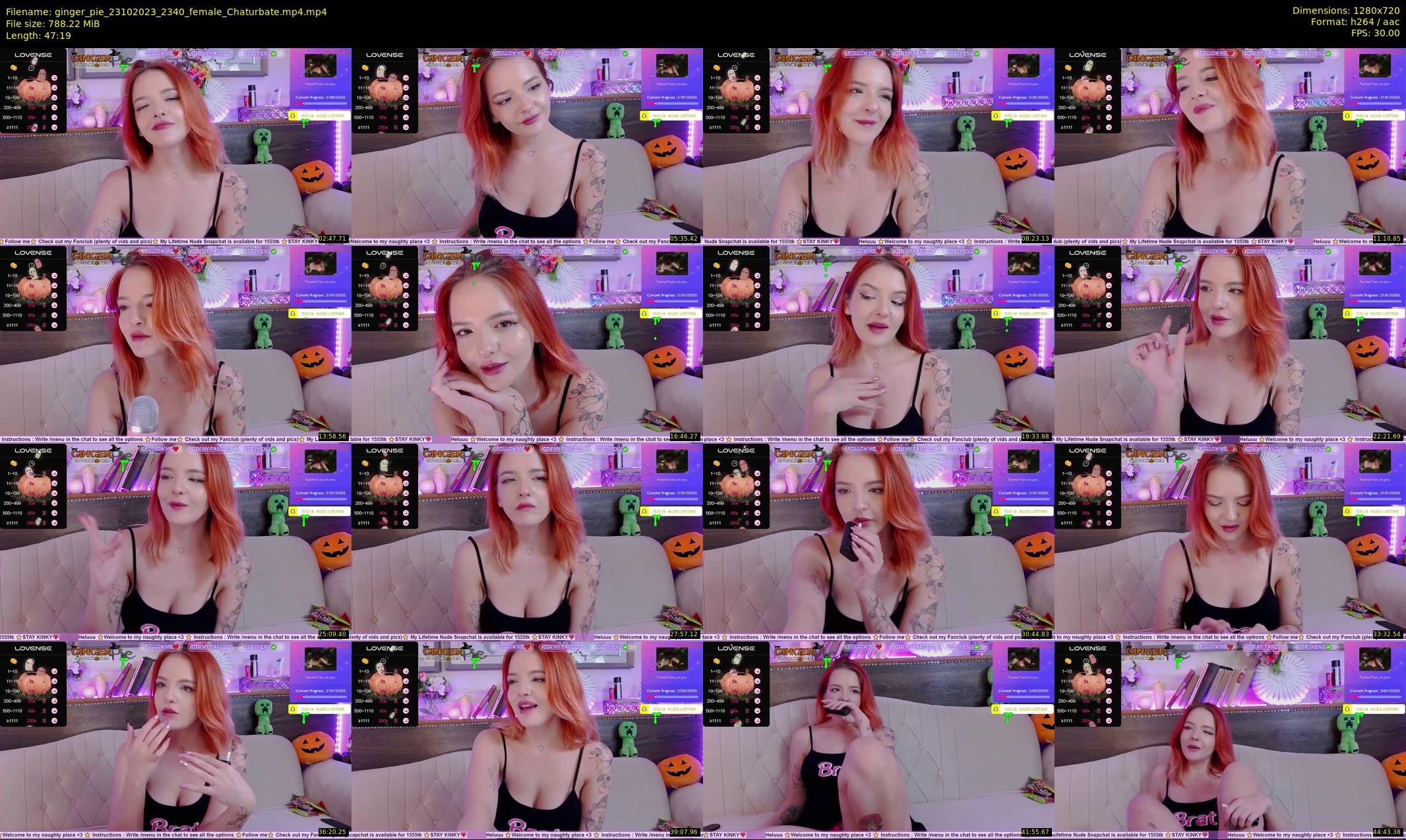 ginger_pie — 48 minute Chaturbate female cam show recording, 720p, Oct 23, 2023