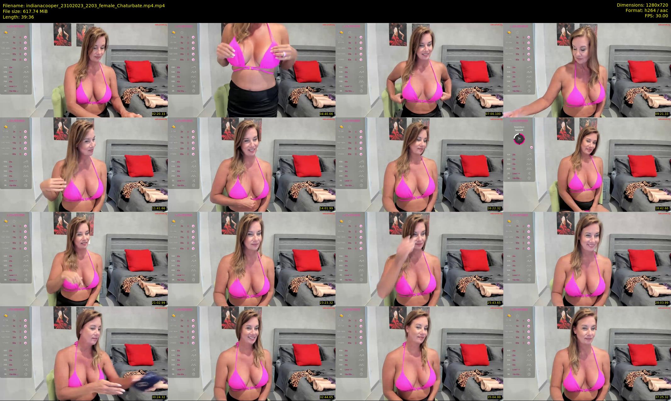 indianacooper — 40 minute Chaturbate female cam show recording, 720p, Oct 23, 2023