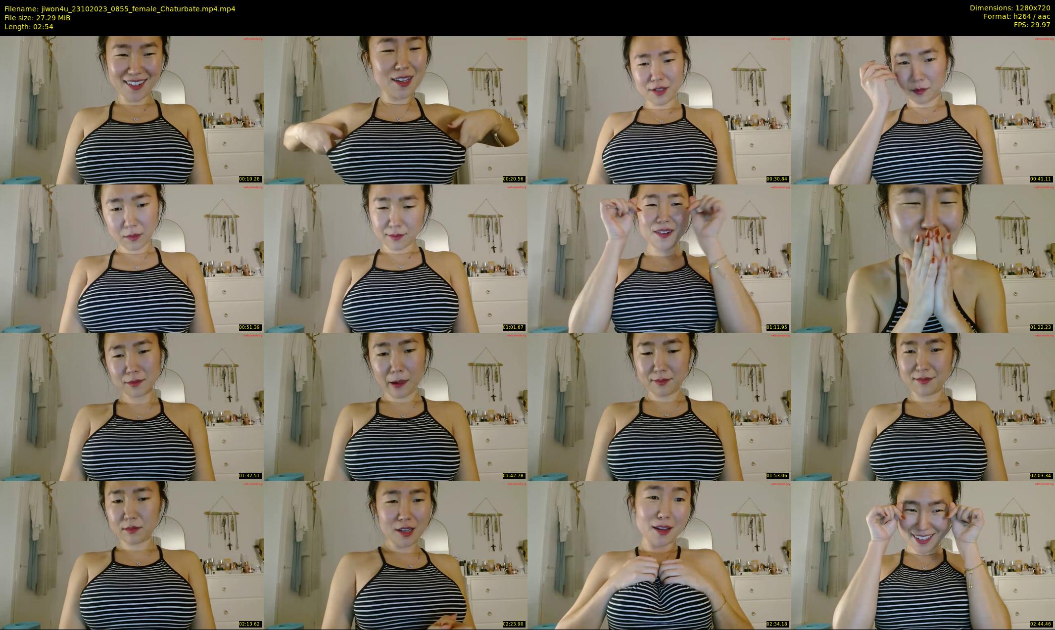 jiwon4u — 3 minute Chaturbate female cam show recording, 720p, Oct 23, 2023