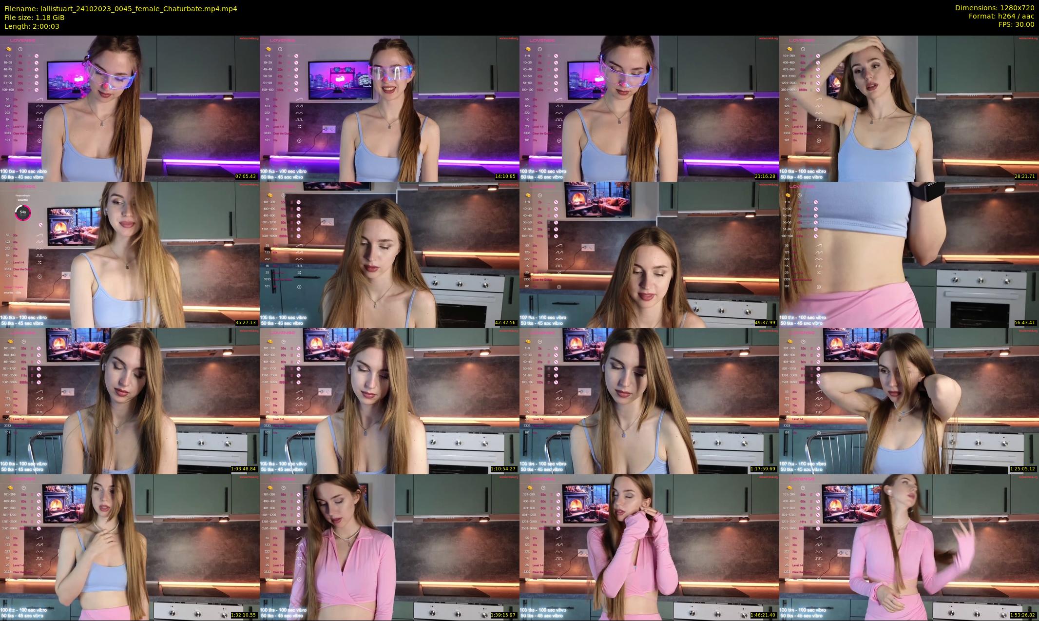 lallistuart — 121 minute Chaturbate female cam show recording, 720p, Oct 24, 2023