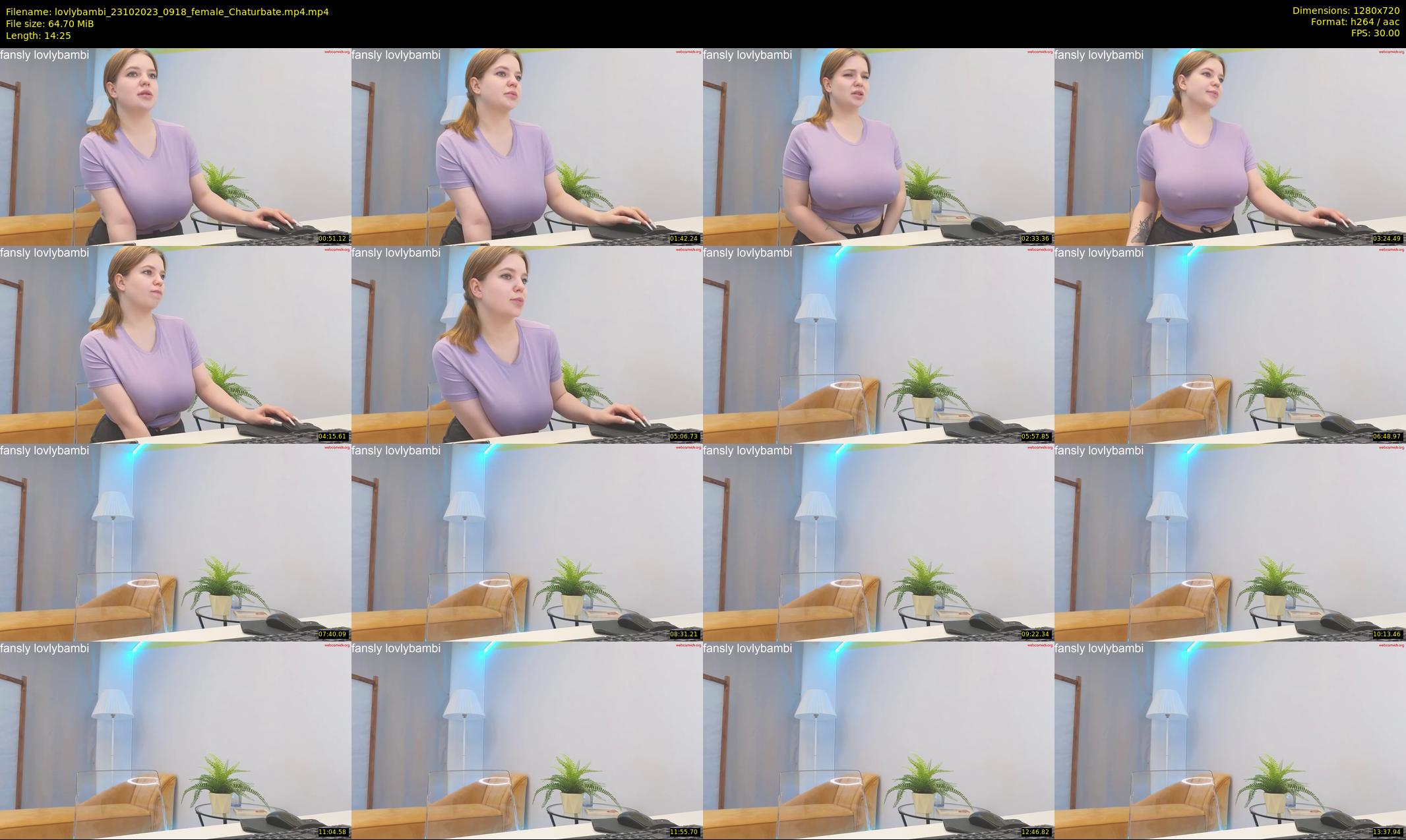 lovlybambi — 15 minute Chaturbate female cam show recording, 720p, Oct 23, 2023