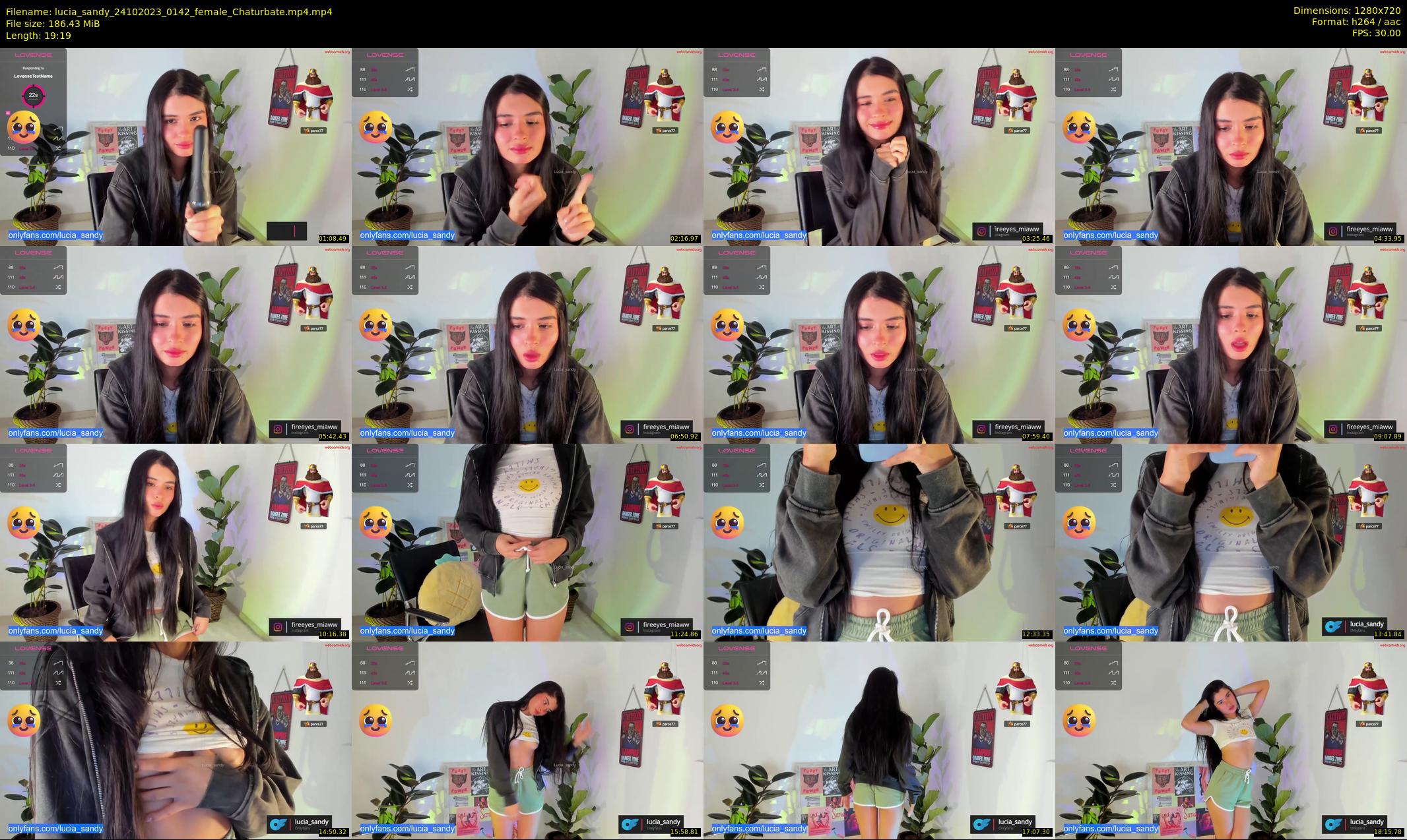 lucia_sandy — 20 minute Chaturbate female cam show recording, 720p, Oct 24, 2023