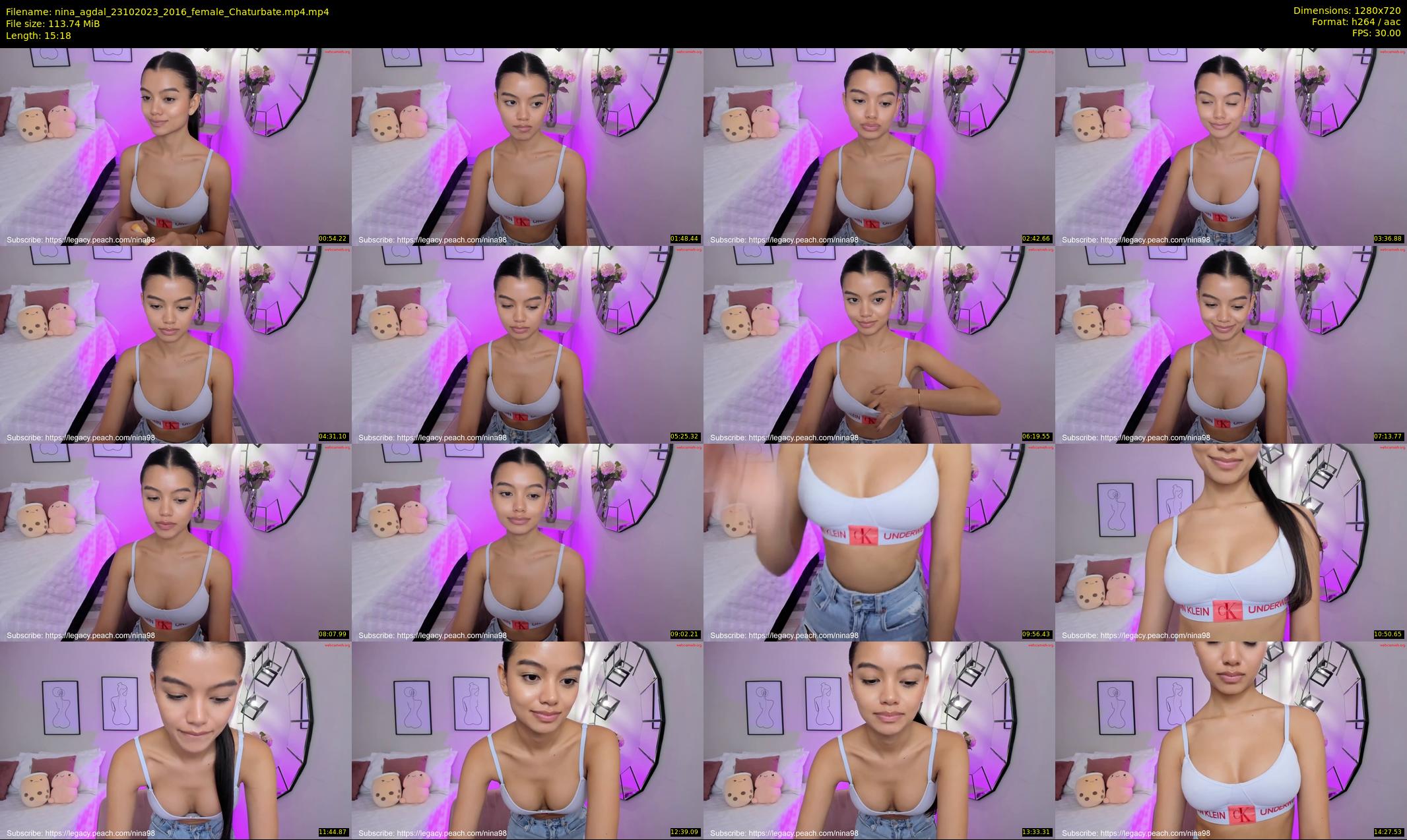 nina_agdal — 16 minute Chaturbate female cam show recording, 720p, Oct 23, 2023