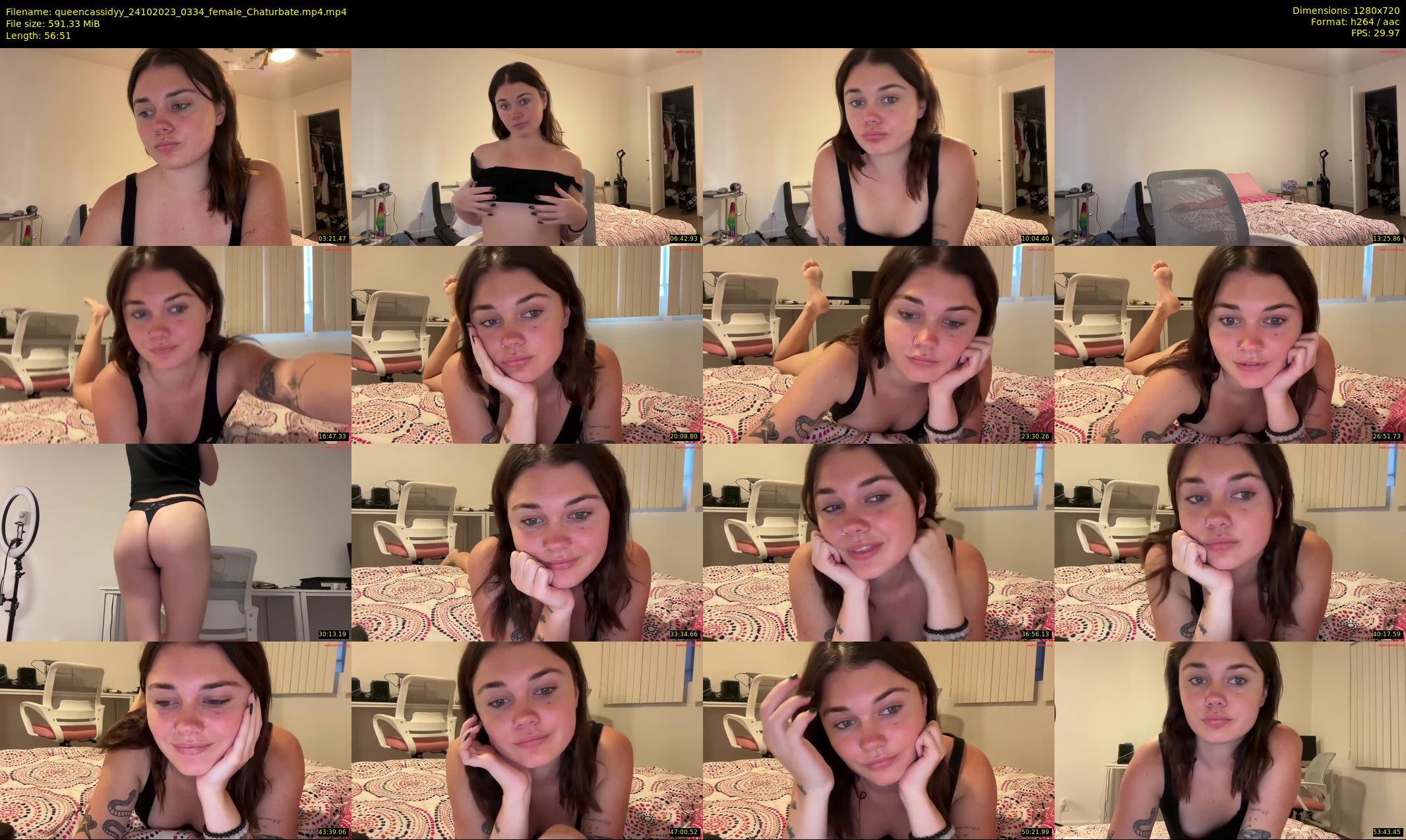 queencassidyy — 57 minute Chaturbate female cam show recording, 720p, Oct 24, 2023