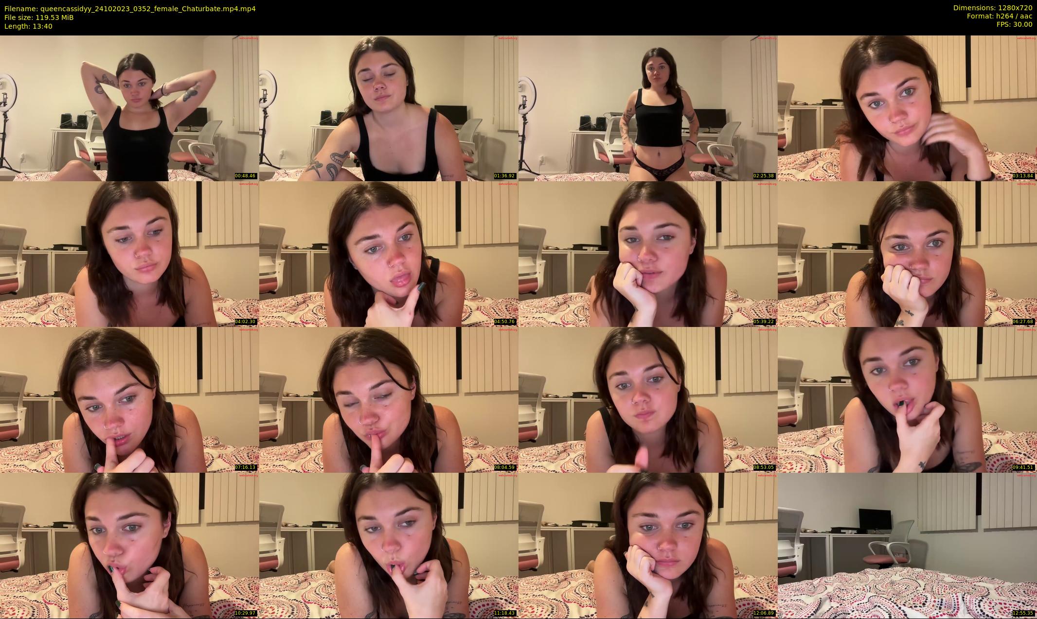queencassidyy — 14 minute Chaturbate female cam show recording, 720p, Oct 24, 2023