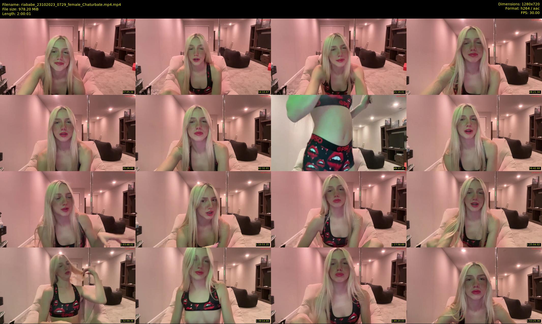riababe — 121 minute Chaturbate female cam show recording, 720p, Oct 23, 2023