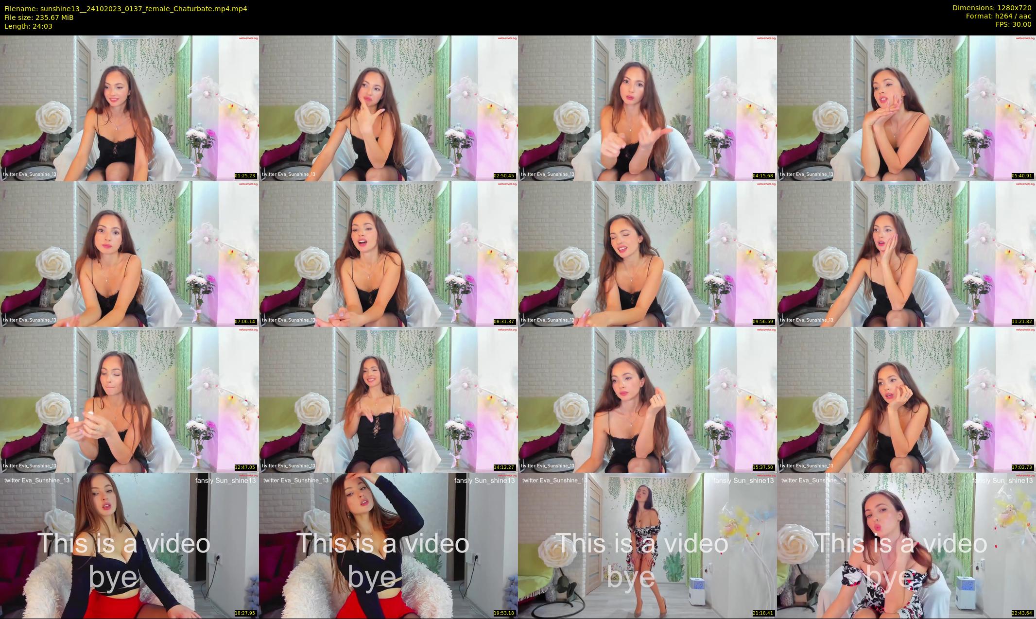 sunshine13_ — 25 minute Chaturbate female cam show recording, 720p, Oct 24, 2023