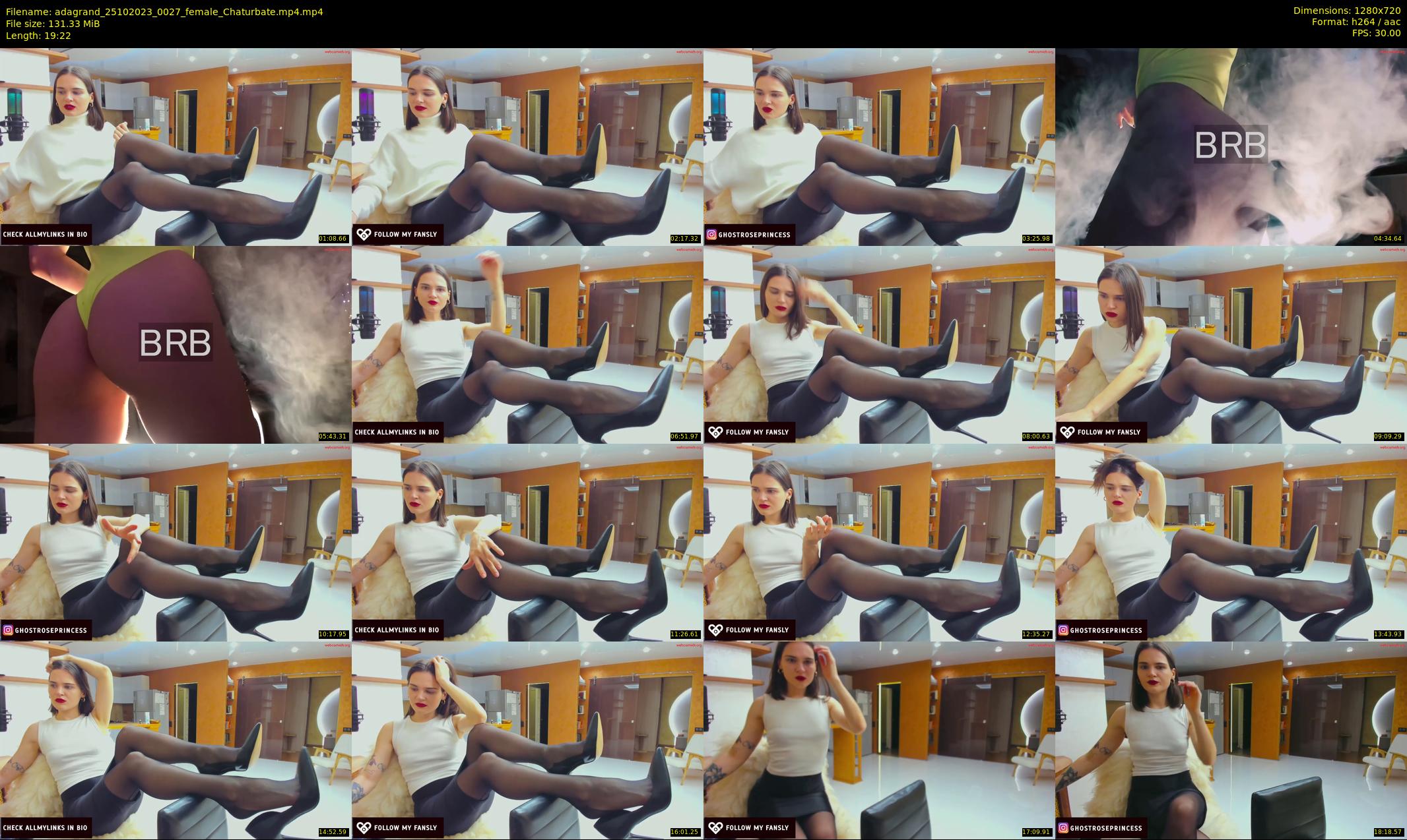 adagrand — 20 minute Chaturbate female cam show recording, 720p, Oct 25, 2023