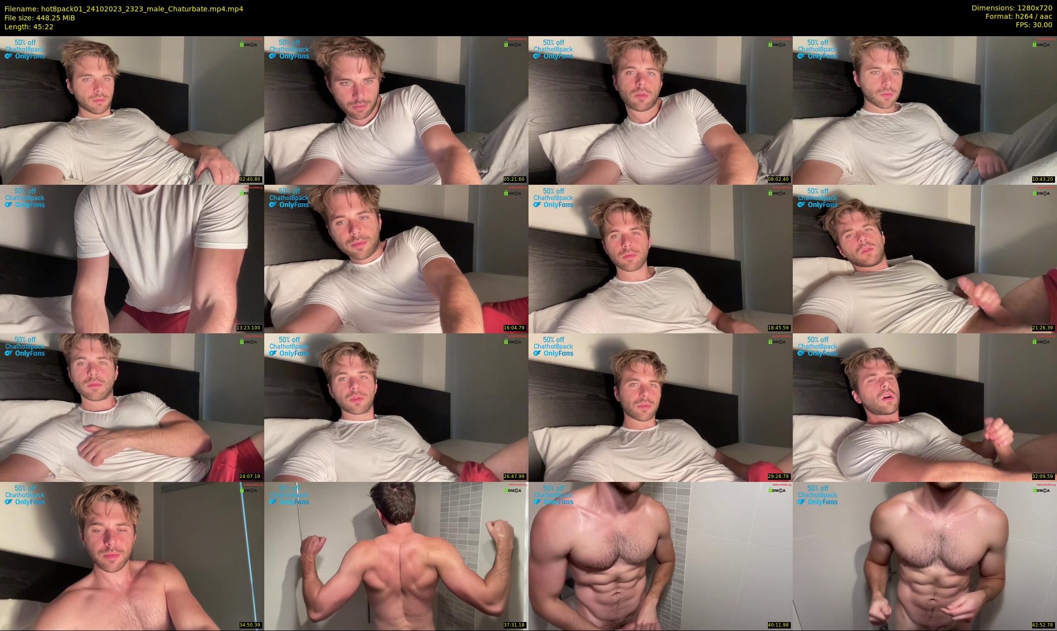 hot8pack01 — 46 minute Chaturbate male cam show recording, 720p, Oct 24, 2023