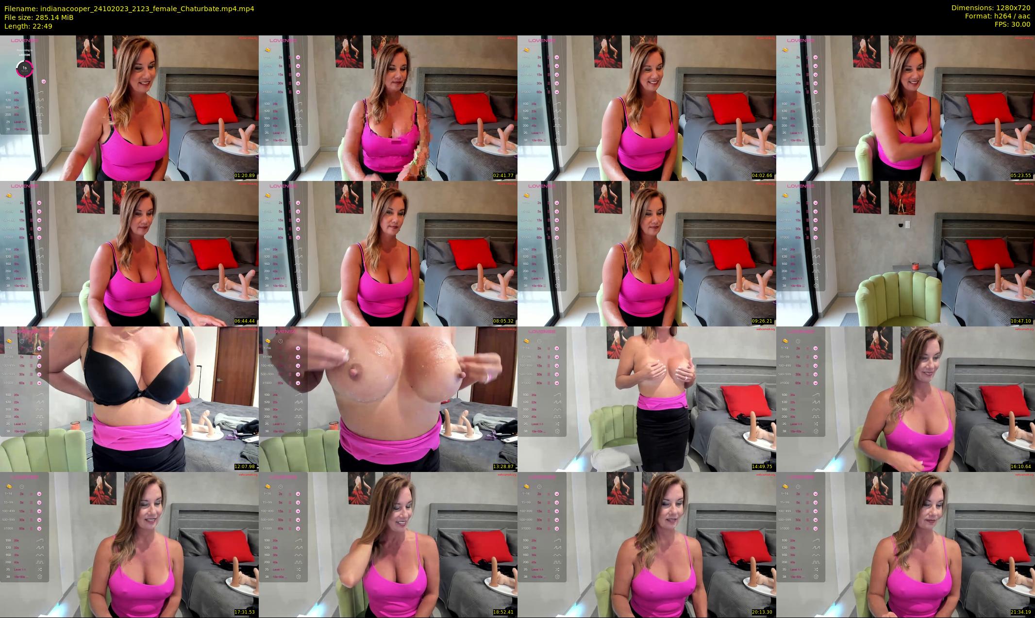 indianacooper — 23 minute Chaturbate female cam show recording, 720p, Oct 24, 2023