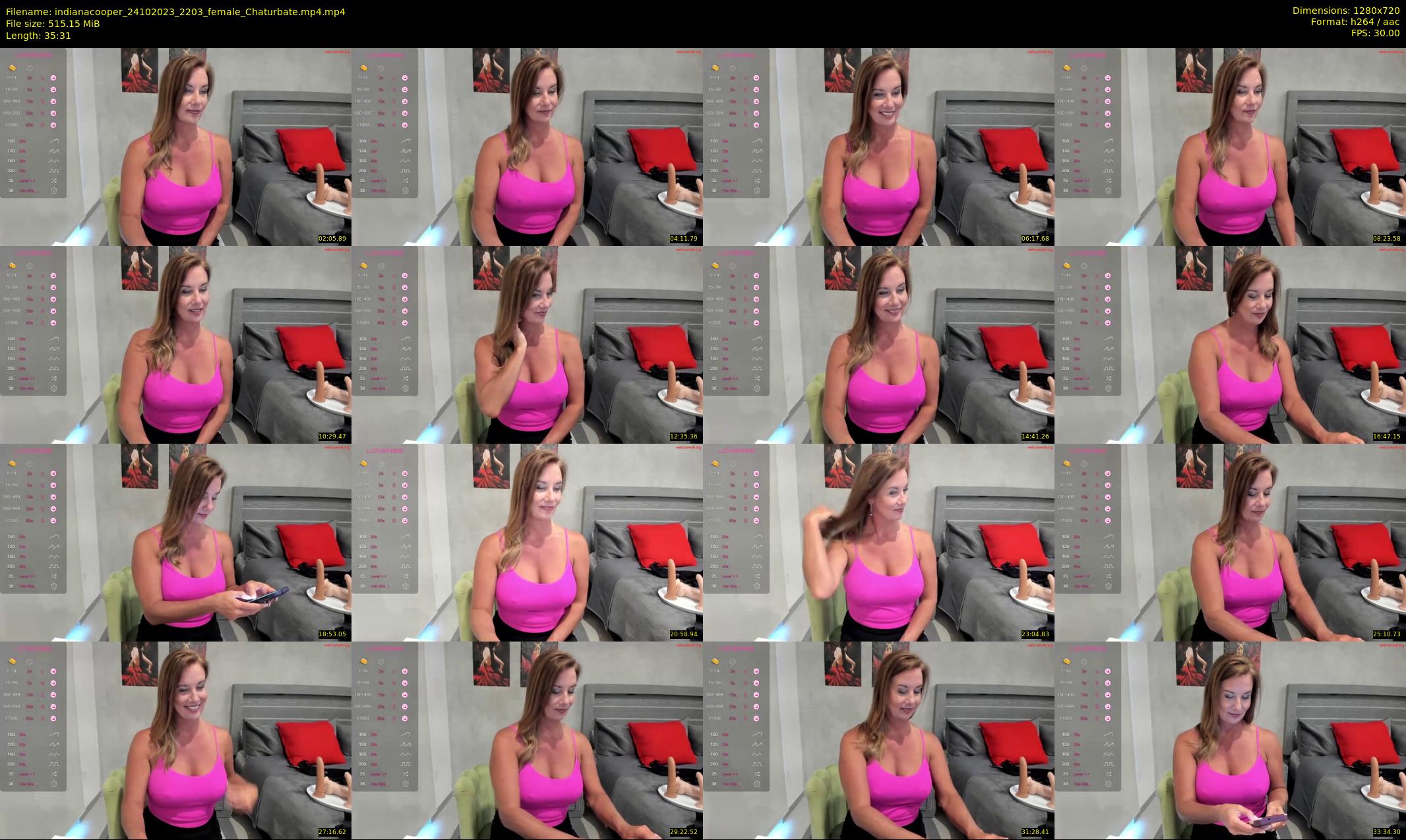 indianacooper — 36 minute Chaturbate female cam show recording, 720p, Oct 24, 2023