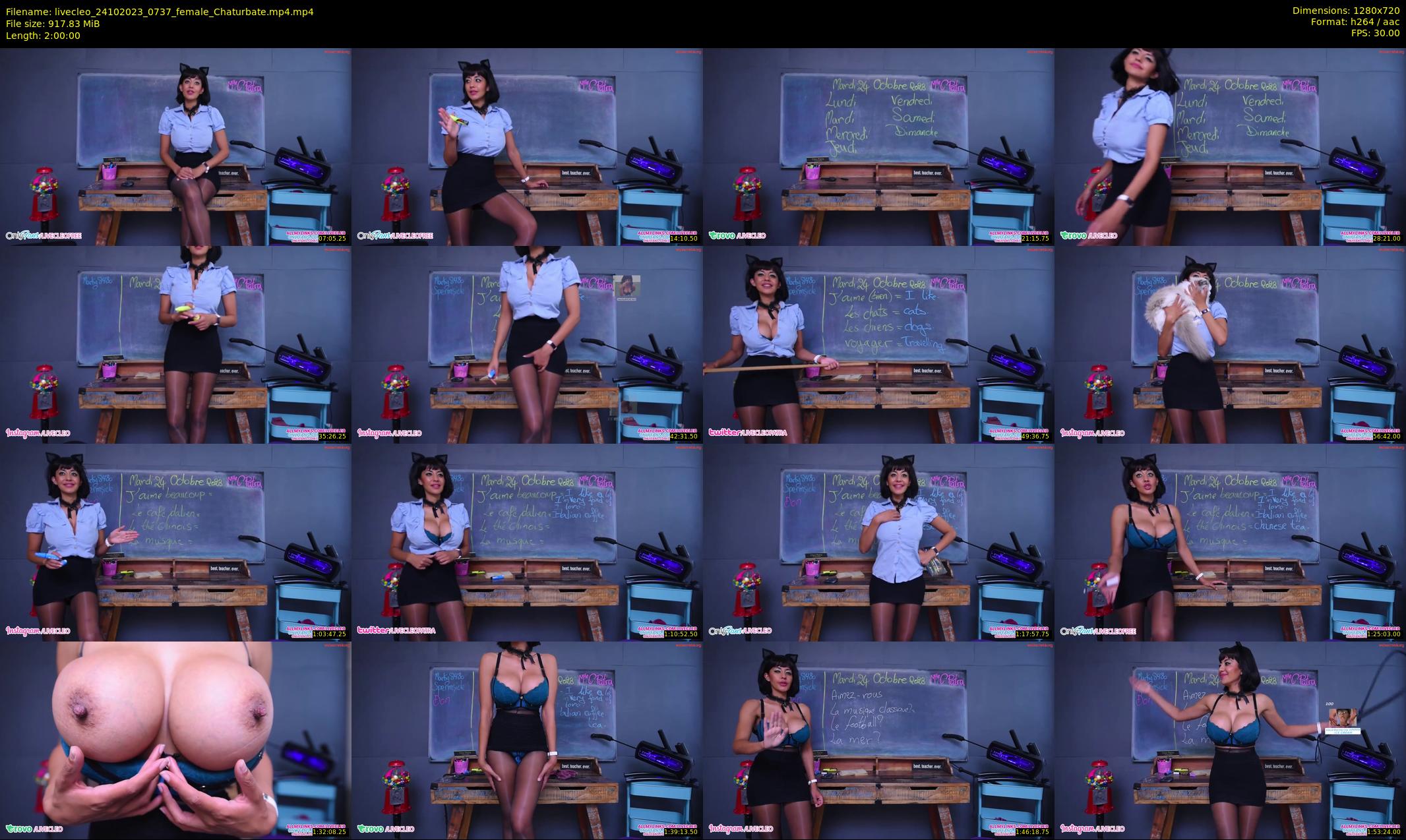 livecleo — 120 minute Chaturbate female cam show recording, 720p, Oct 24, 2023
