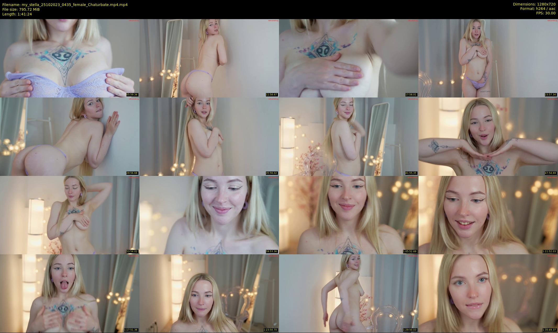 my_stella — 102 minute Chaturbate female cam show recording, 720p, Oct 25, 2023