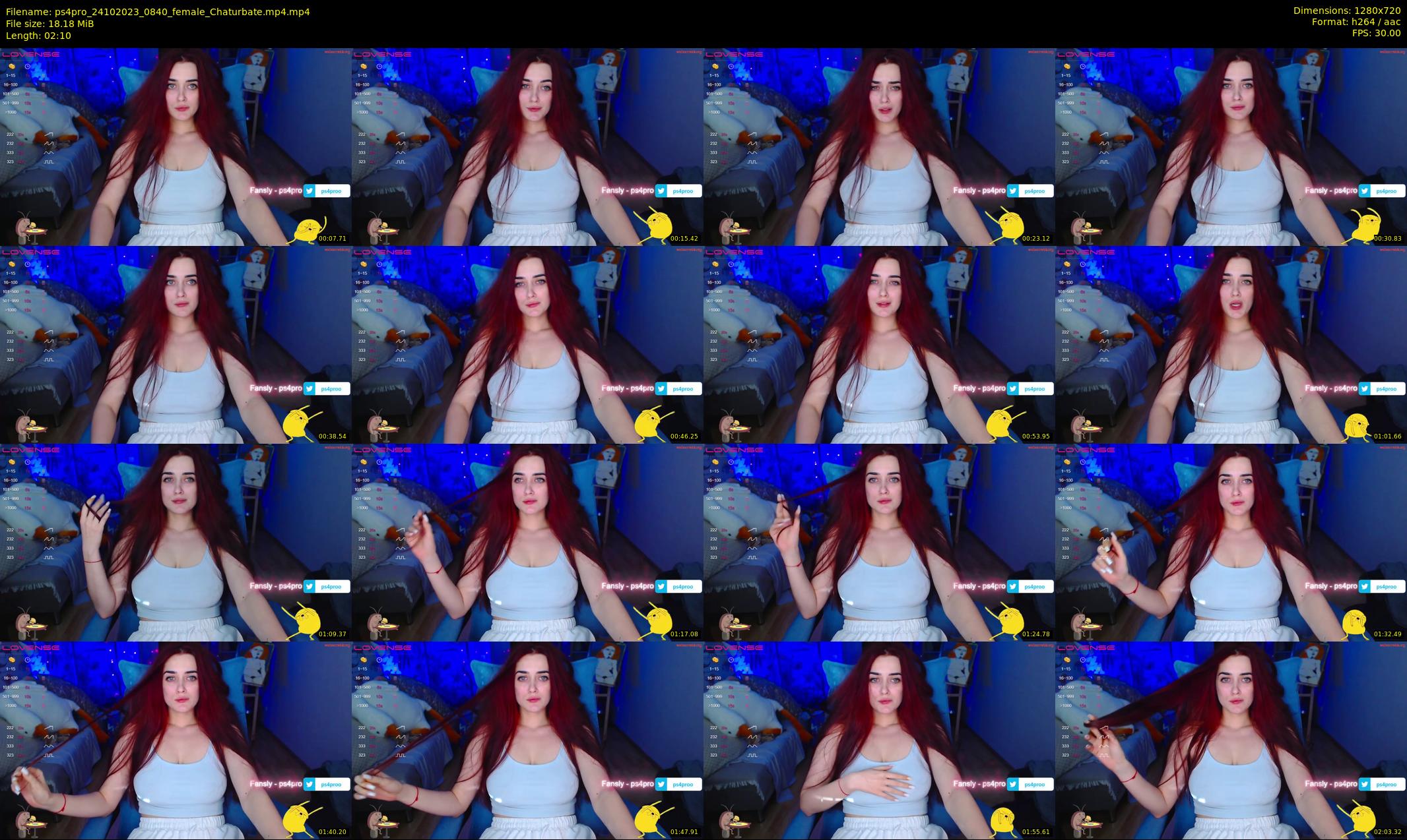 ps4pro — 3 minute Chaturbate female cam show recording, 720p, Oct 24, 2023