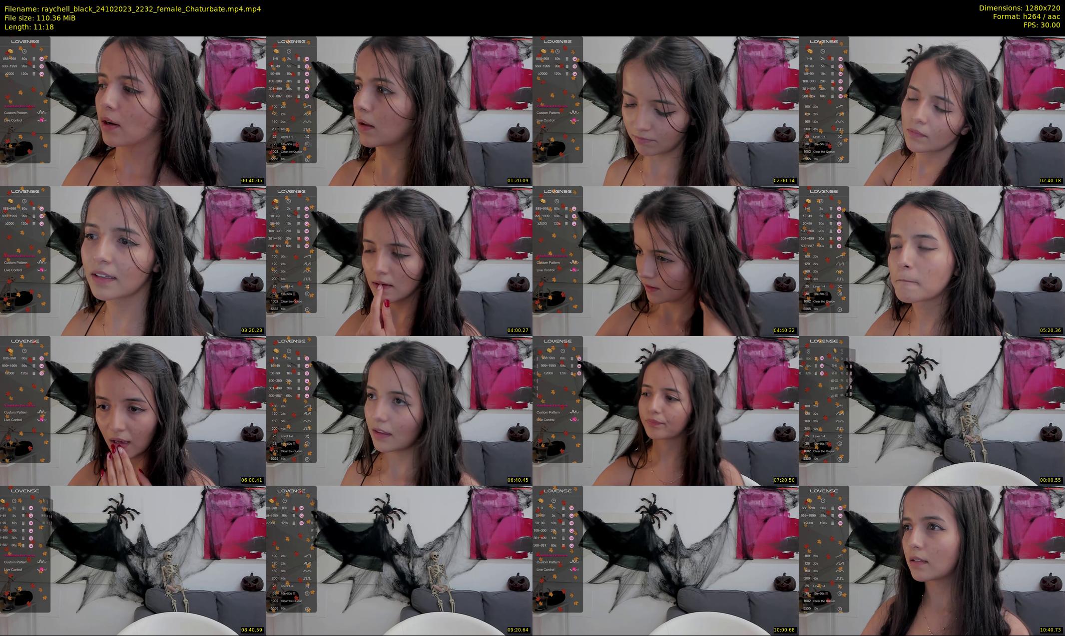 raychell_black — 12 minute Chaturbate female cam show recording, 720p, Oct 24, 2023