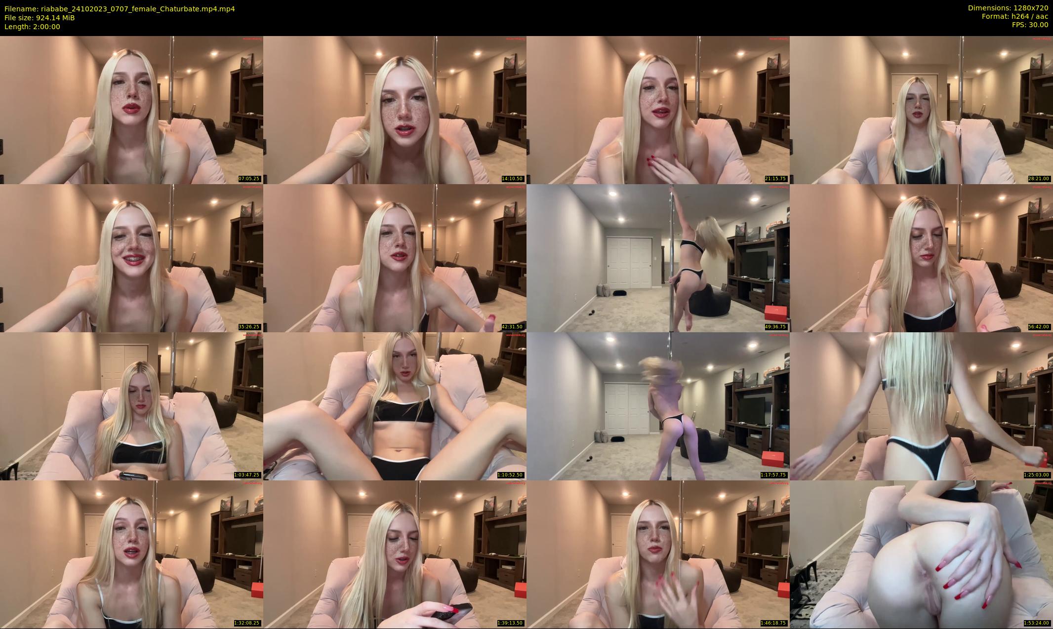 riababe — 120 minute Chaturbate female cam show recording, 720p, Oct 24, 2023
