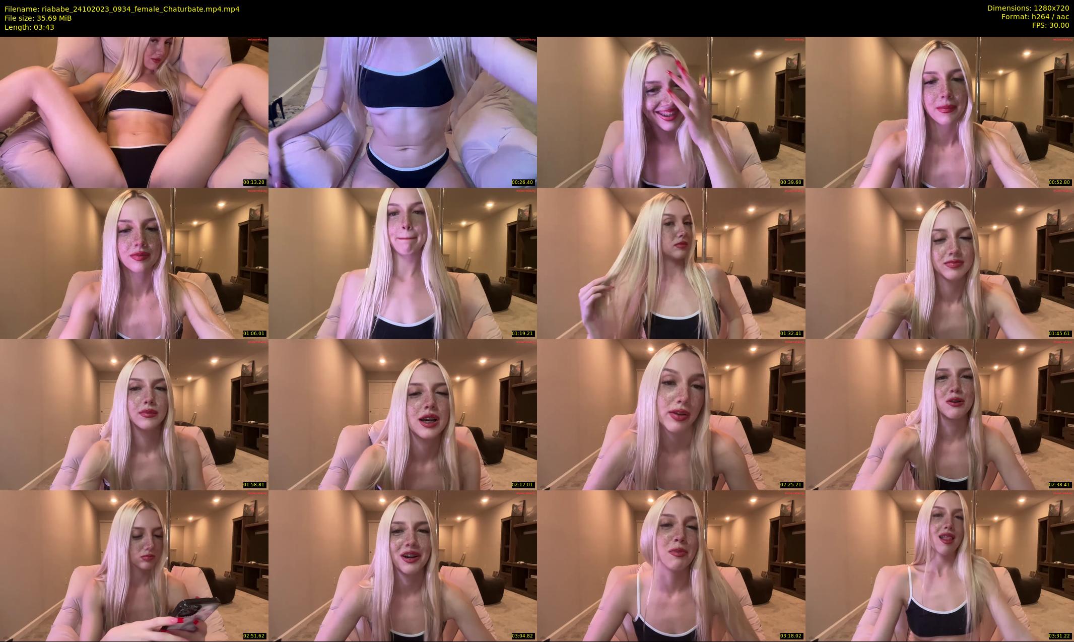 riababe — 4 minute Chaturbate female cam show recording, 720p, Oct 24, 2023