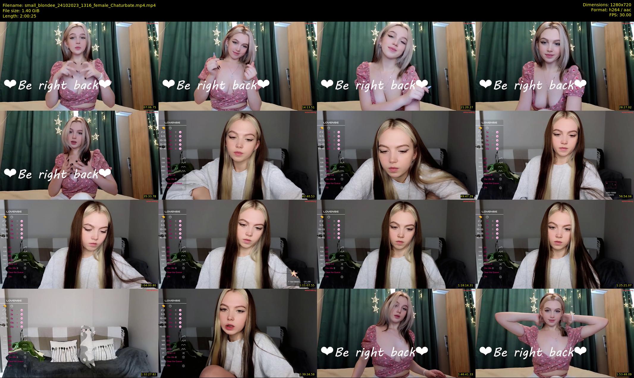 small_blondee — 121 minute Chaturbate female cam show recording, 720p, Oct 24, 2023