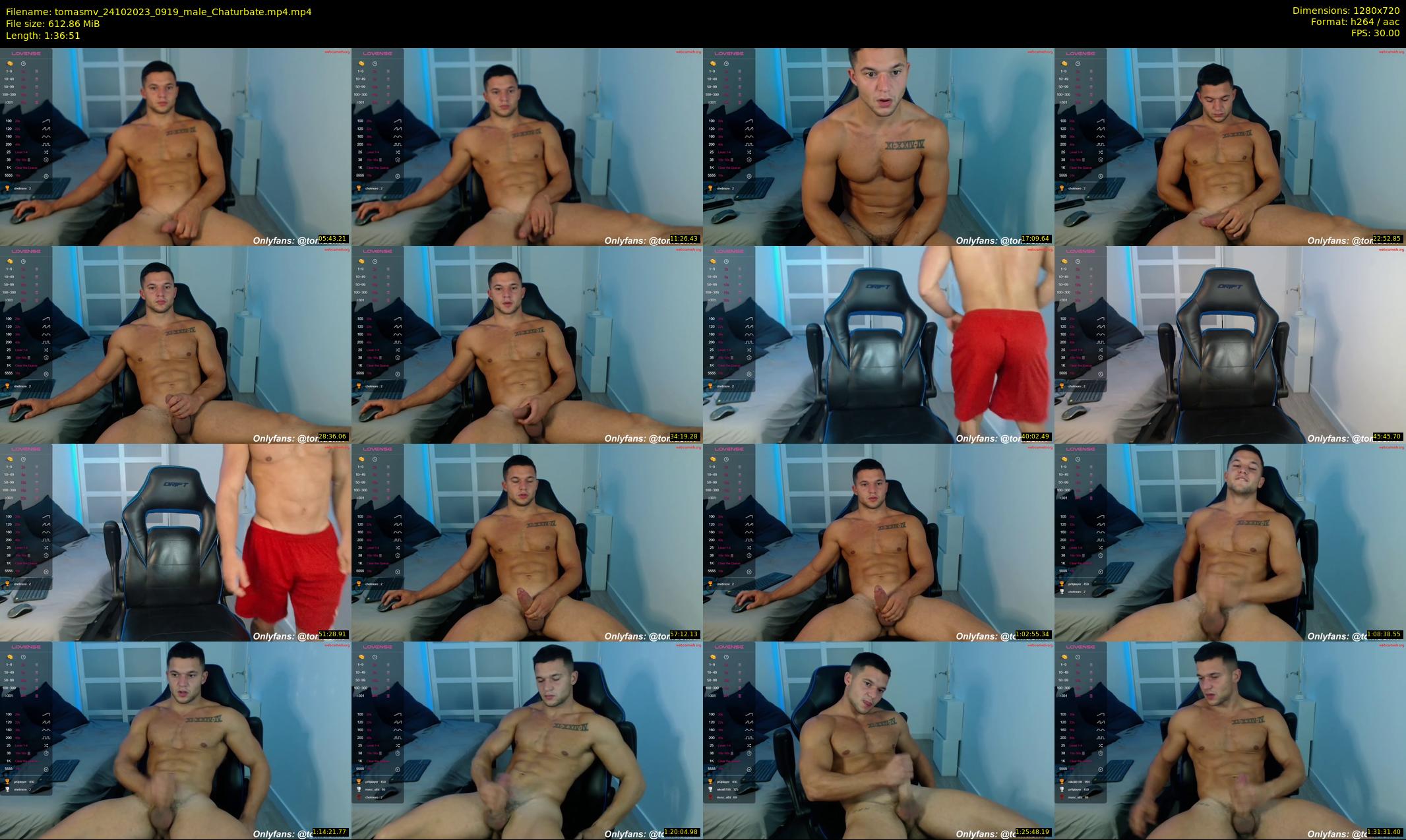 tomasmv — 97 minute Chaturbate male cam show recording, 720p, Oct 24, 2023