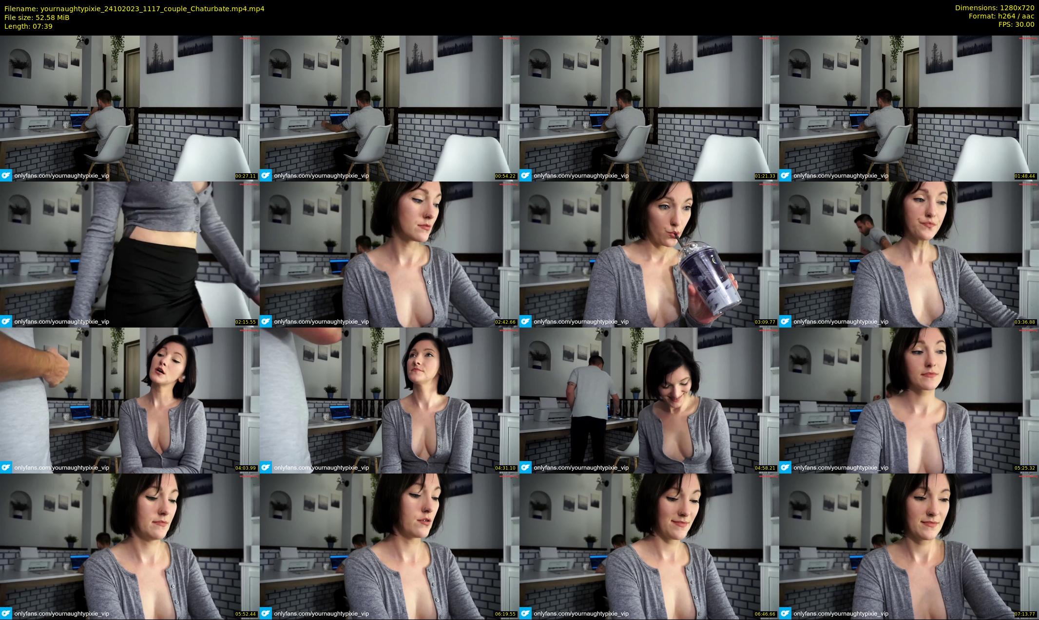 yournaughtypixie — 8 minute Chaturbate couple cam show recording, 720p, Oct 24, 2023