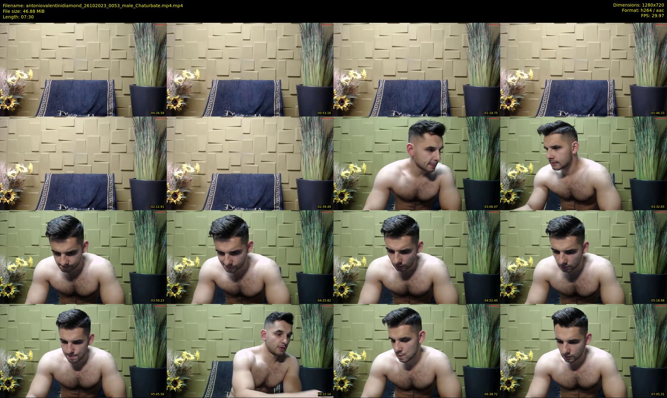 antoniovalentinidiamond — 8 minute Chaturbate male cam show recording, 720p, Oct 26, 2023