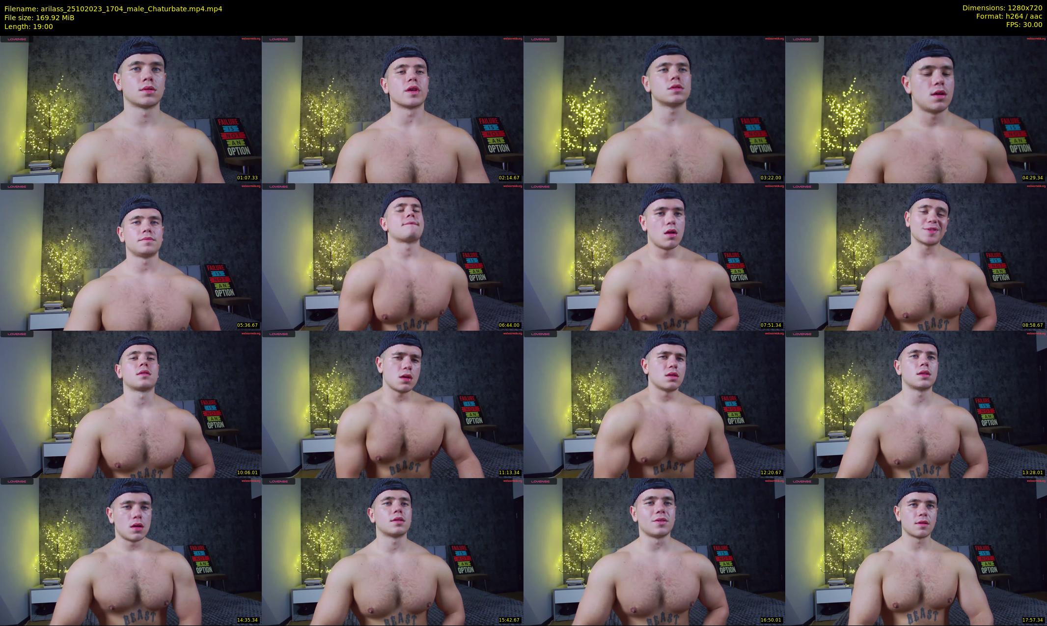 arilass — 19 minute Chaturbate male cam show recording, 720p, Oct 25, 2023