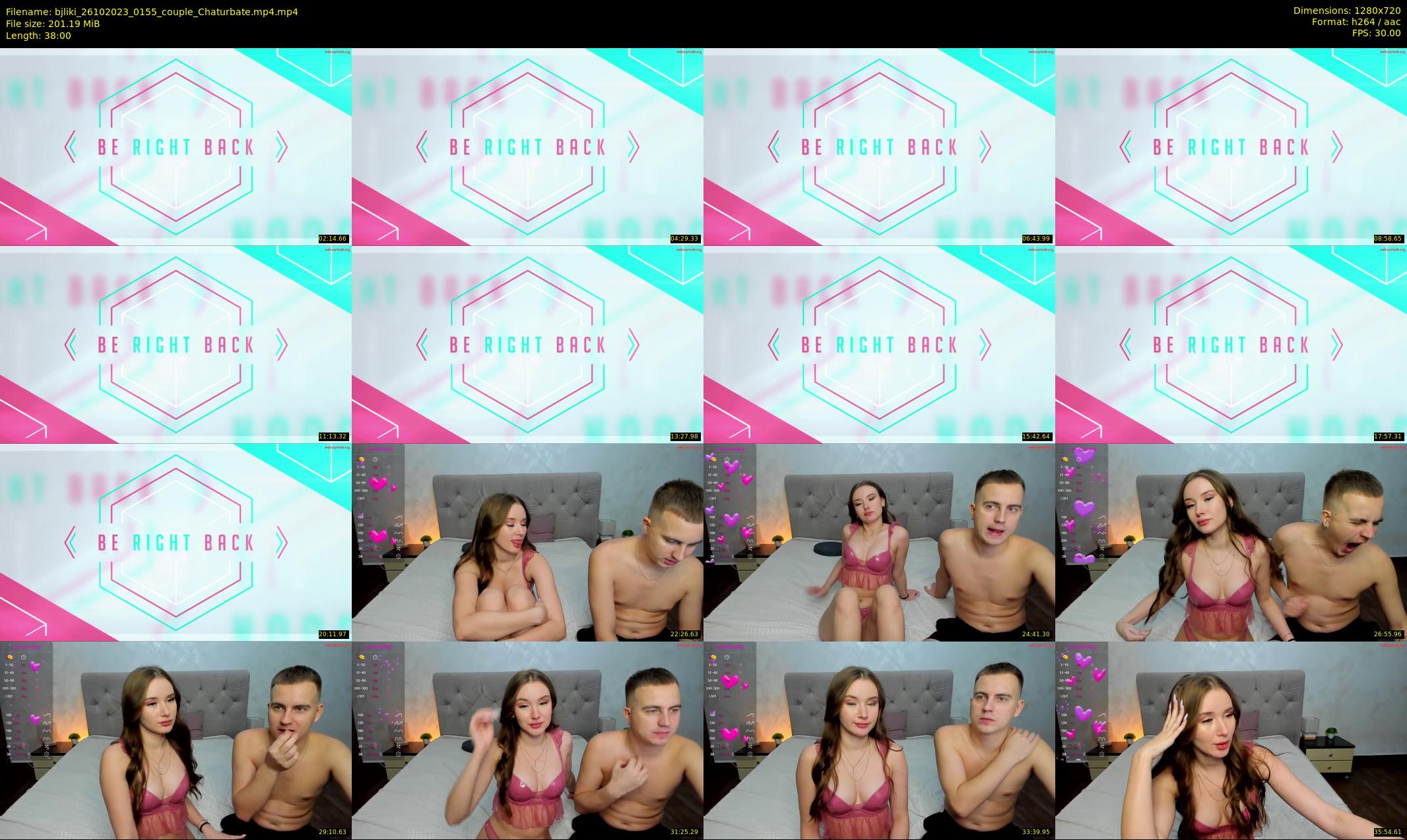 bjliki — 38 minute Chaturbate couple cam show recording, 720p, Oct 26, 2023