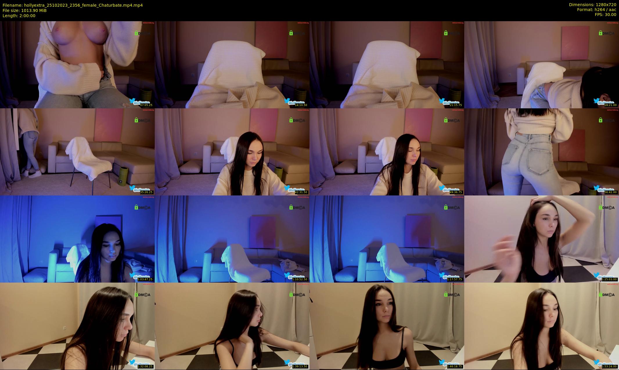 hollyextra — 120 minute Chaturbate female cam show recording, 720p, Oct 25, 2023