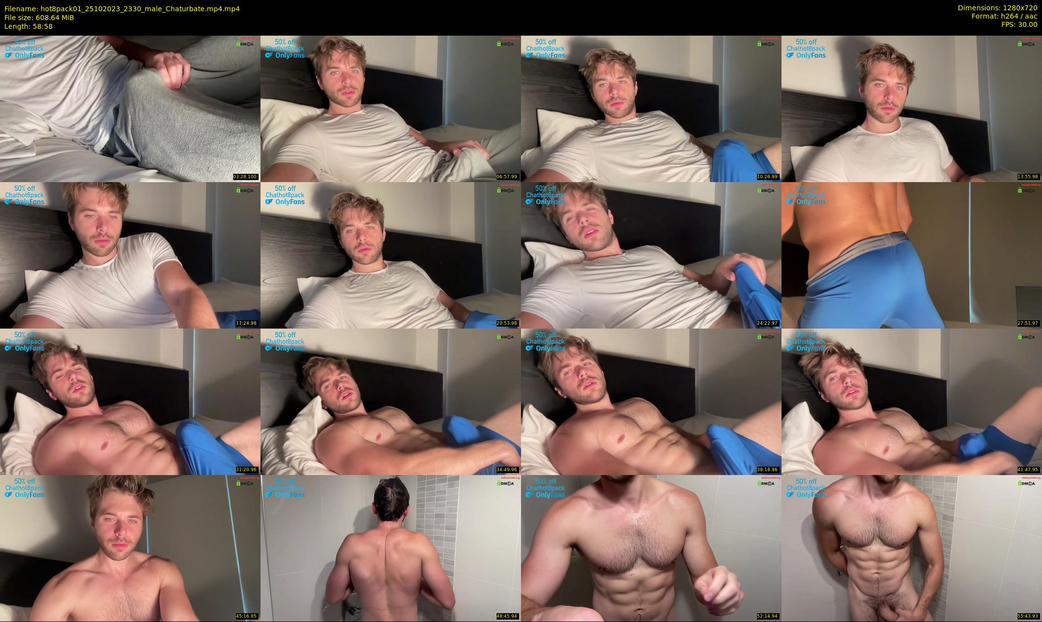 hot8pack01 — 59 minute Chaturbate male cam show recording, 720p, Oct 25, 2023