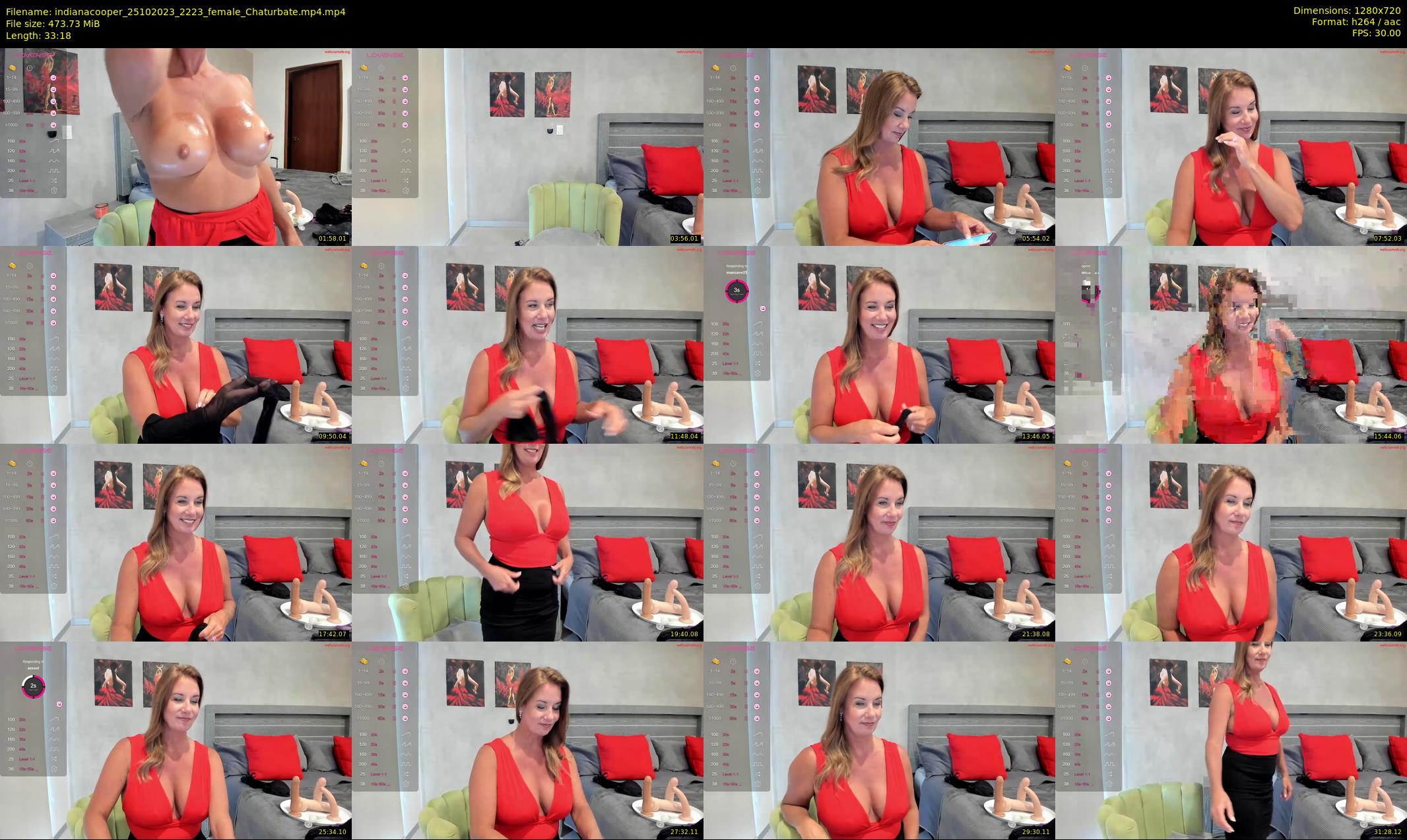 indianacooper — 34 minute Chaturbate female cam show recording, 720p, Oct 25, 2023