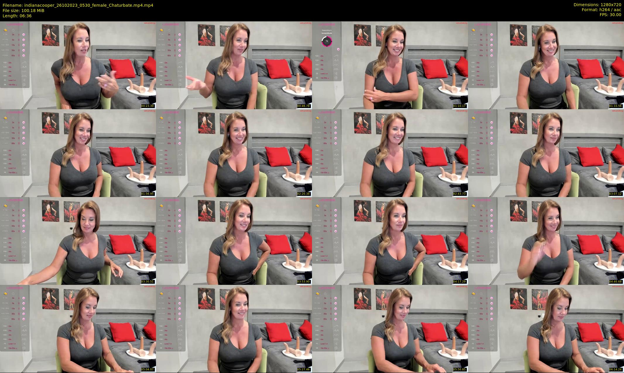 indianacooper — 7 minute Chaturbate female cam show recording, 720p, Oct 26, 2023