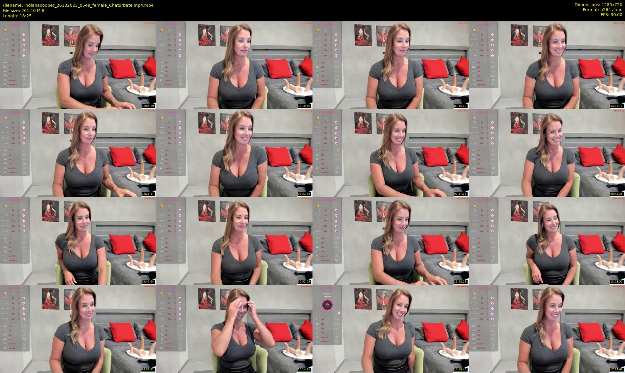indianacooper — 19 minute Chaturbate female cam show recording, 720p, Oct 26, 2023