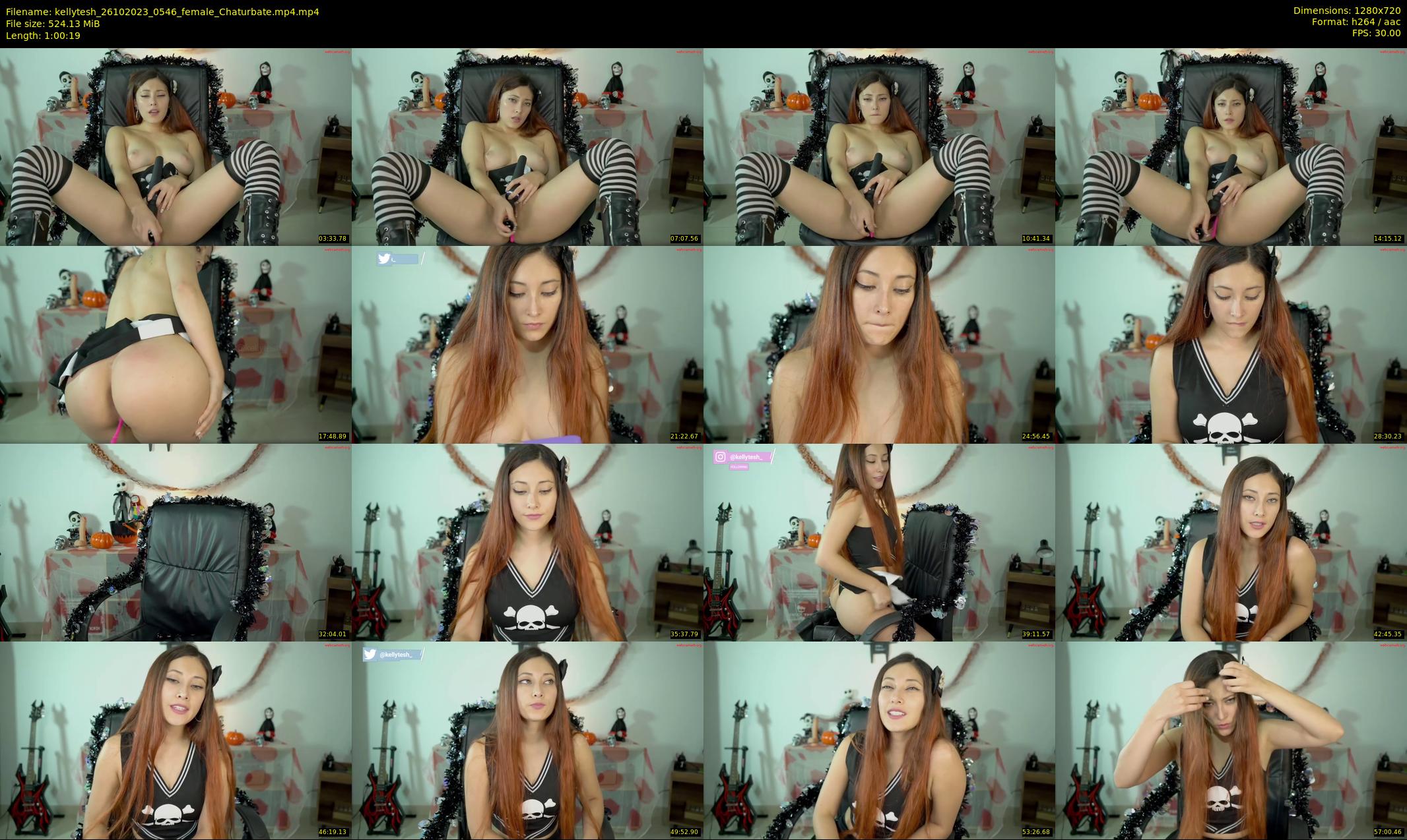 kellytesh — 61 minute Chaturbate female cam show recording, 720p, Oct 26, 2023