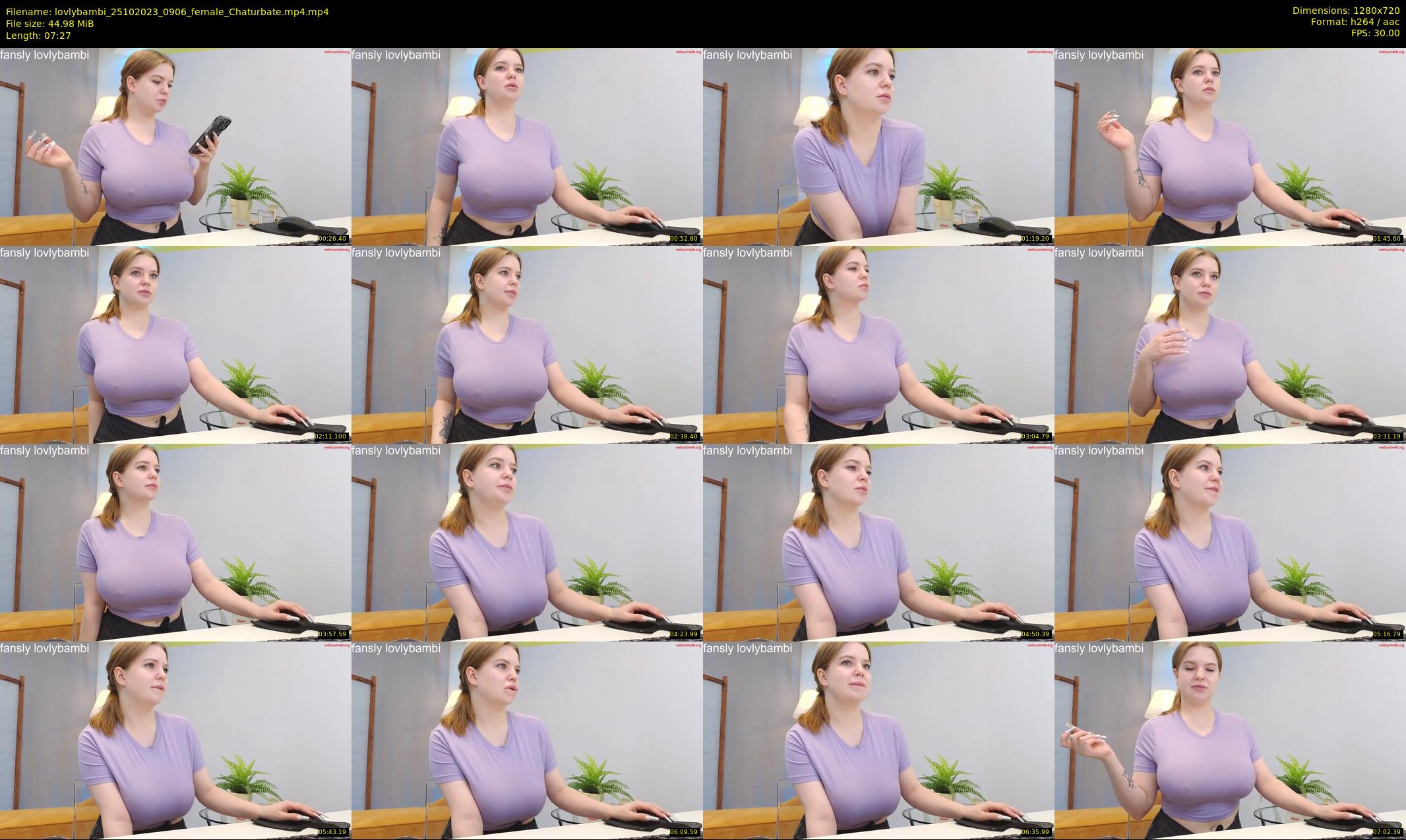 lovlybambi — 8 minute Chaturbate female cam show recording, 720p, Oct 25, 2023