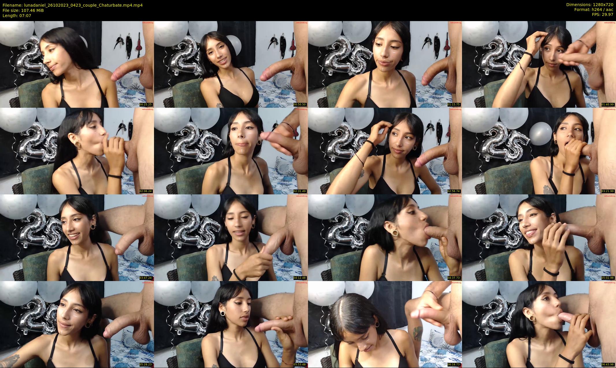 lunadaniel — 8 minute Chaturbate couple cam show recording, 720p, Oct 26, 2023