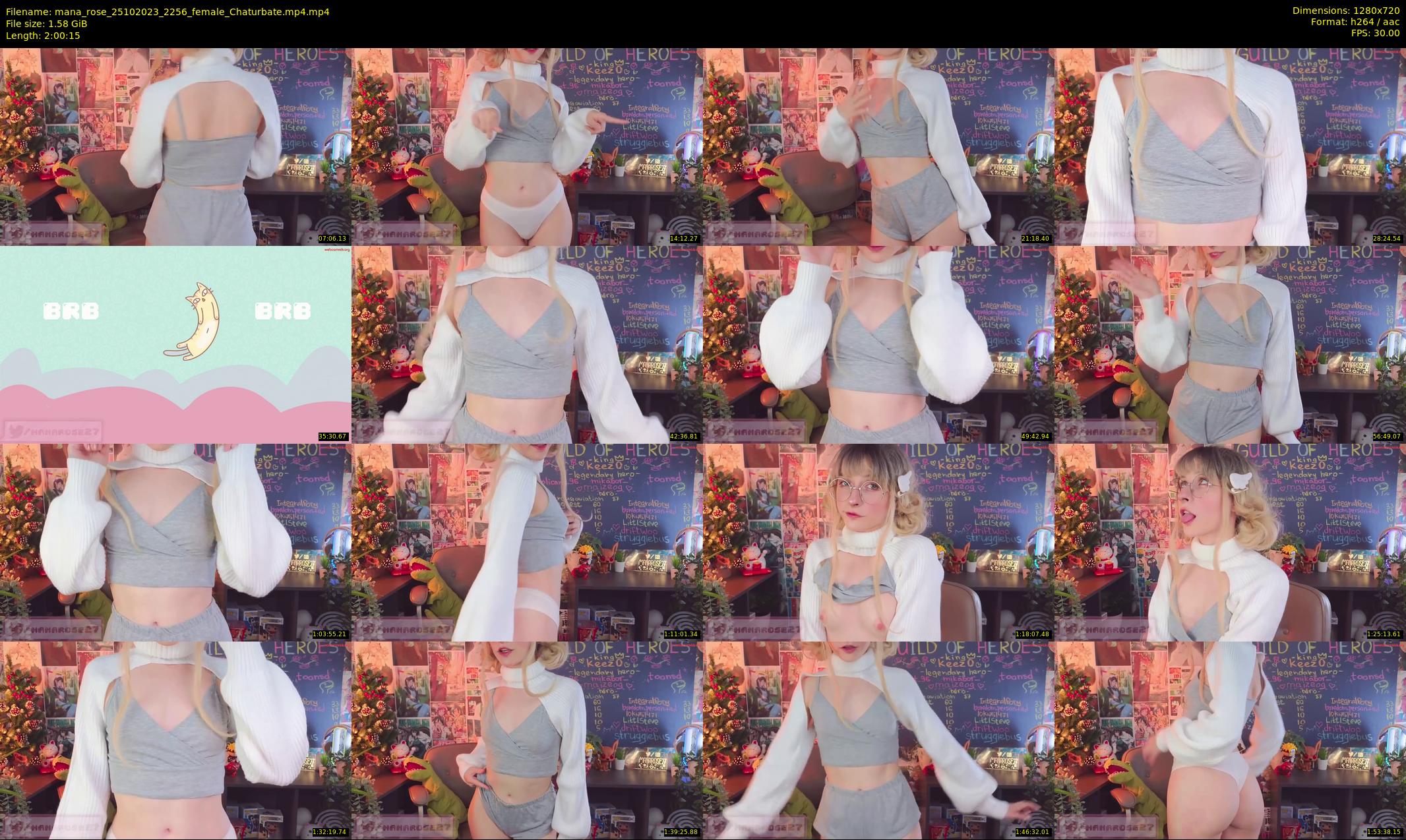 mana_rose — 121 minute Chaturbate female cam show recording, 720p, Oct 25, 2023