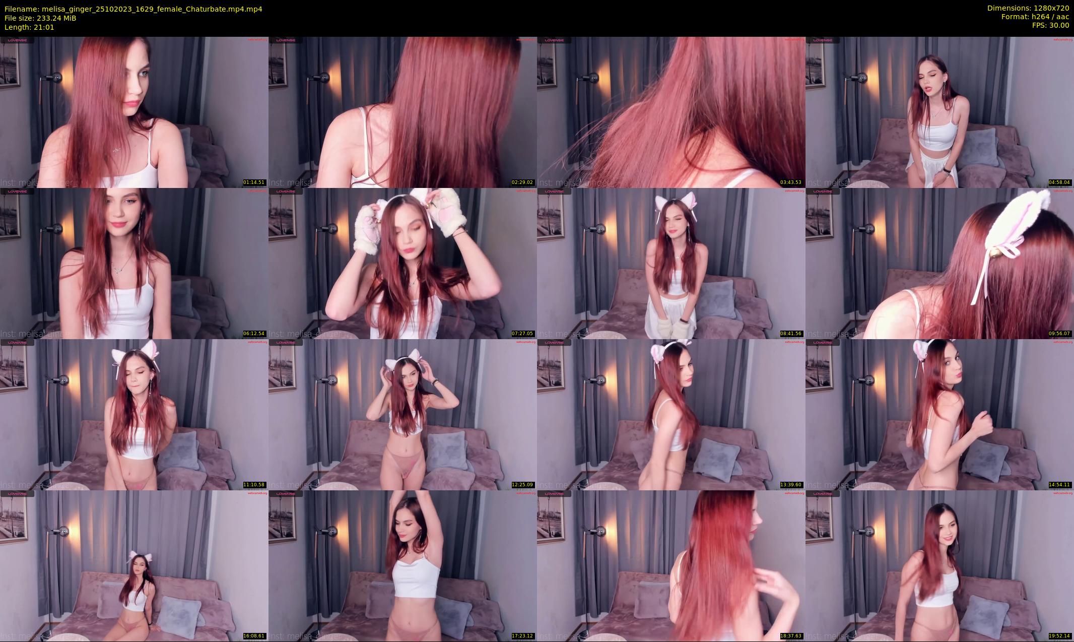 melisa_ginger — 22 minute Chaturbate female cam show recording, 720p, Oct 25, 2023