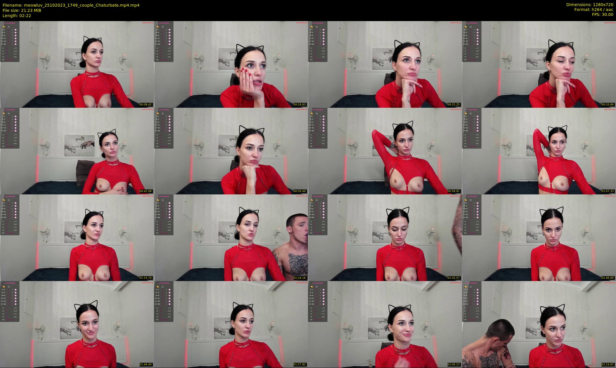 meowluv — 3 minute Chaturbate couple cam show recording, 720p, Oct 25, 2023