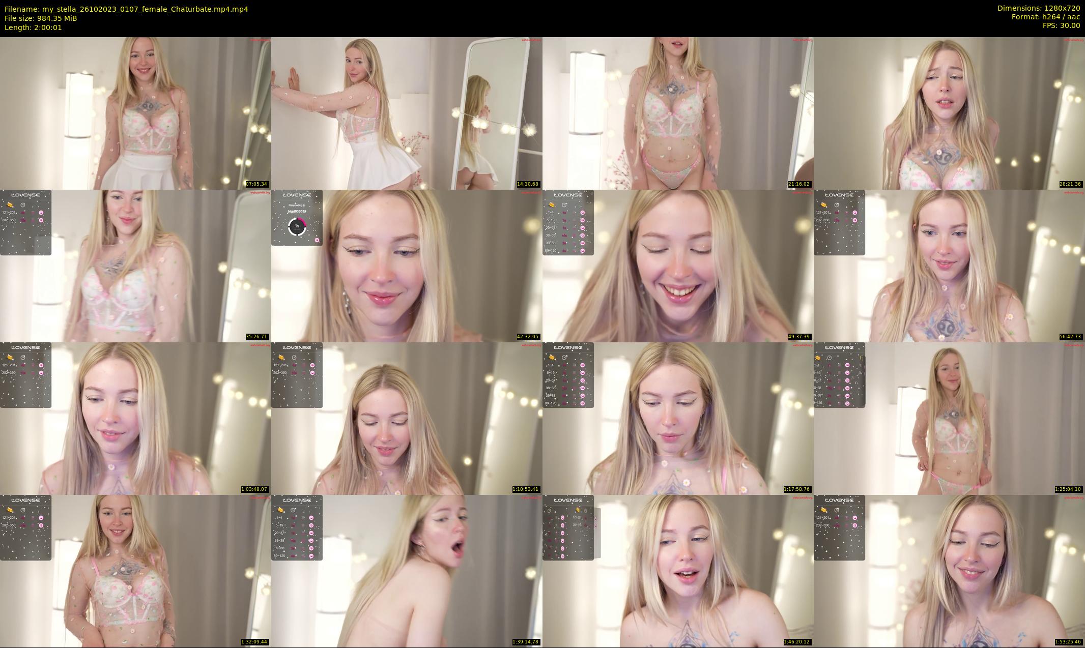 my_stella — 121 minute Chaturbate female cam show recording, 720p, Oct 26, 2023