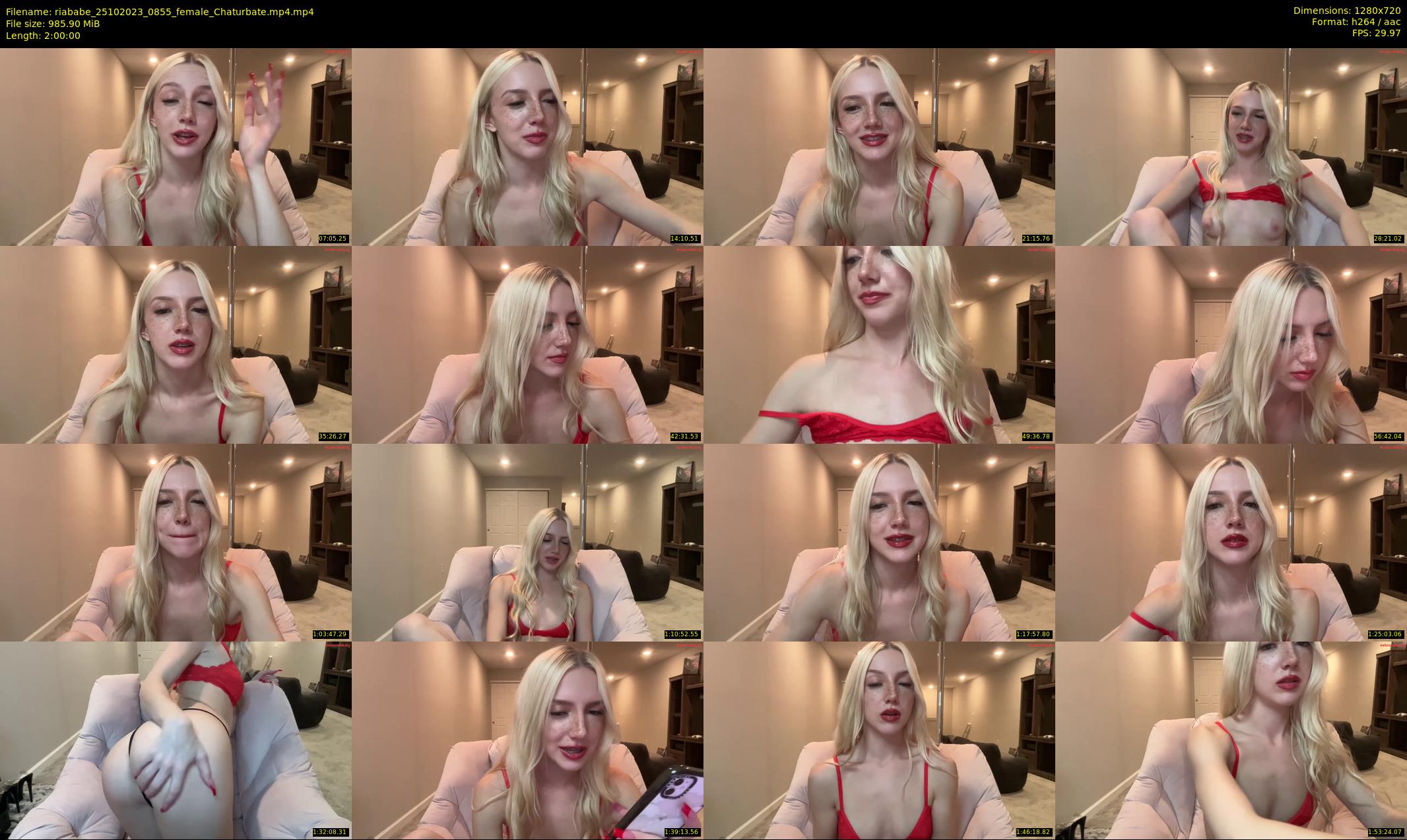 riababe — 120 minute Chaturbate female cam show recording, 720p, Oct 25, 2023